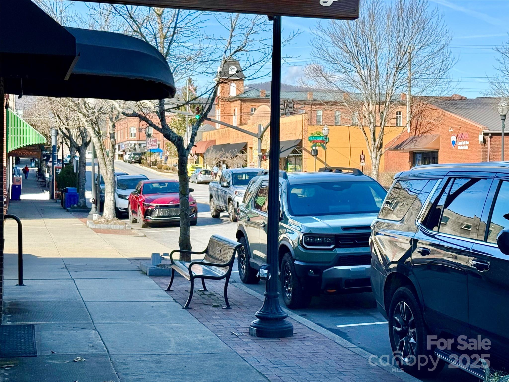 150 yards from Courthouse + or - - 100 E Main Street, Brevard