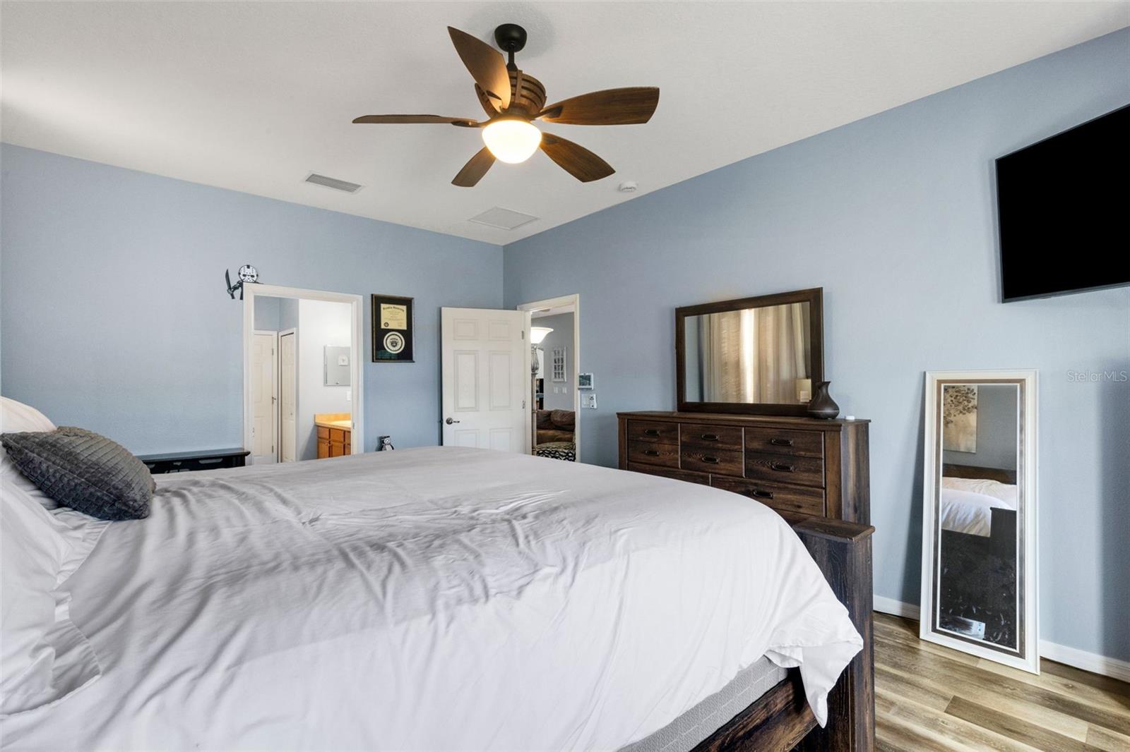 Primary bedroom overlooks the conservation and pond area. - 5220 119TH TER E, PARRISH