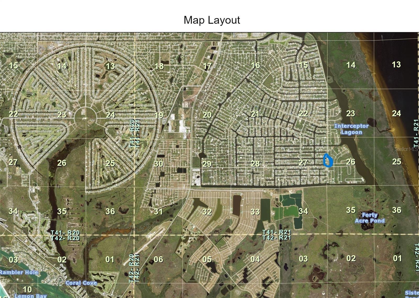 RED DOT IS THE LOCATION OF LOT - 10494 ABELLO RD, PORT CHARLOTTE