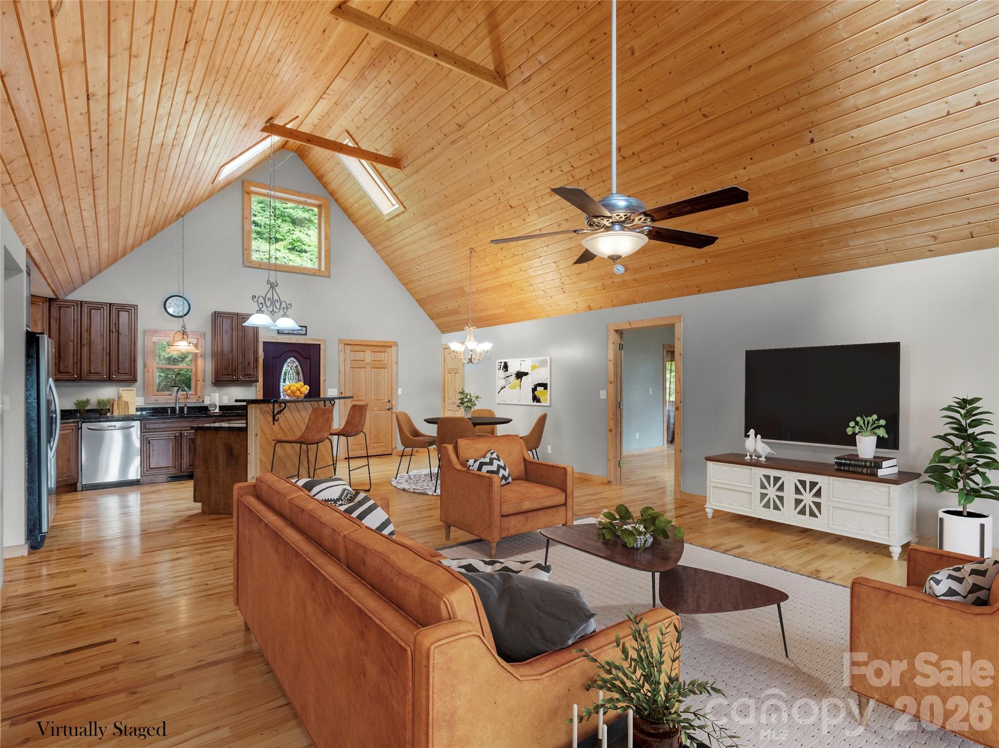 Great room-virtually stages - 346 Appaloosa Trail, Burnsville