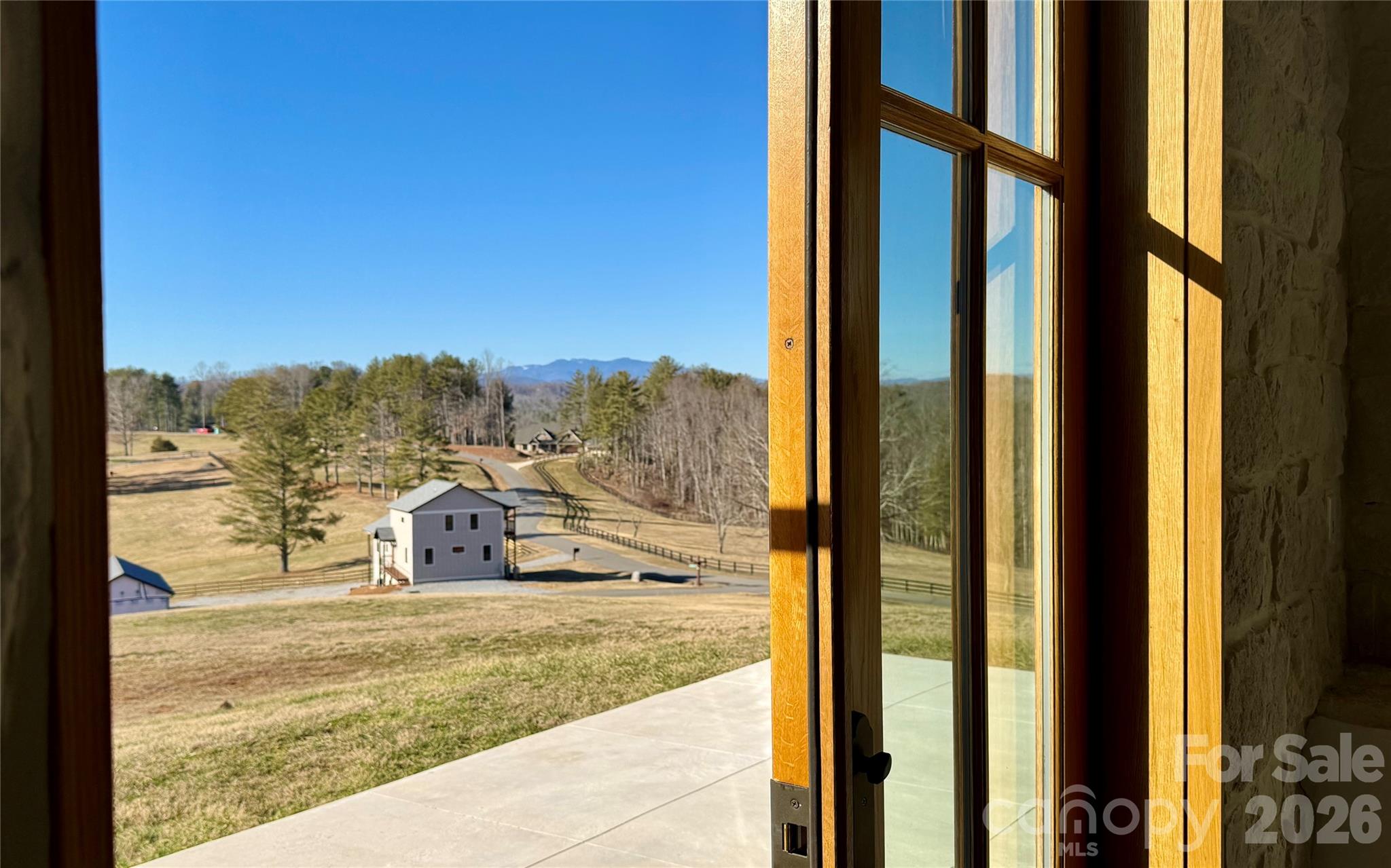 Grandfather Mountain from the kitchen window - 2013 Hitching Post Trail, Lenoir