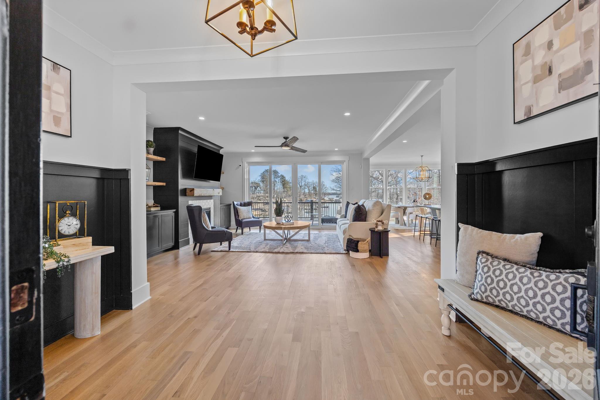 Main level foyer- Main level flooring- white oak hardwoods - 5020 Slanting Bridge Road, Sherrills Ford