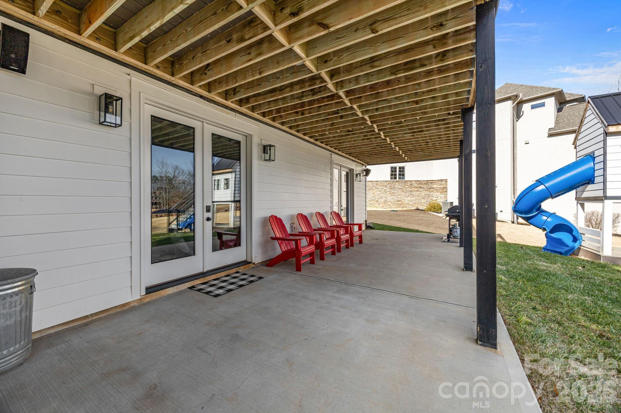 Covered patio- walkout full basementexterior Bose sound system on patio as well as upstairs deck - 5020 Slanting Bridge Road, Sherrills Ford