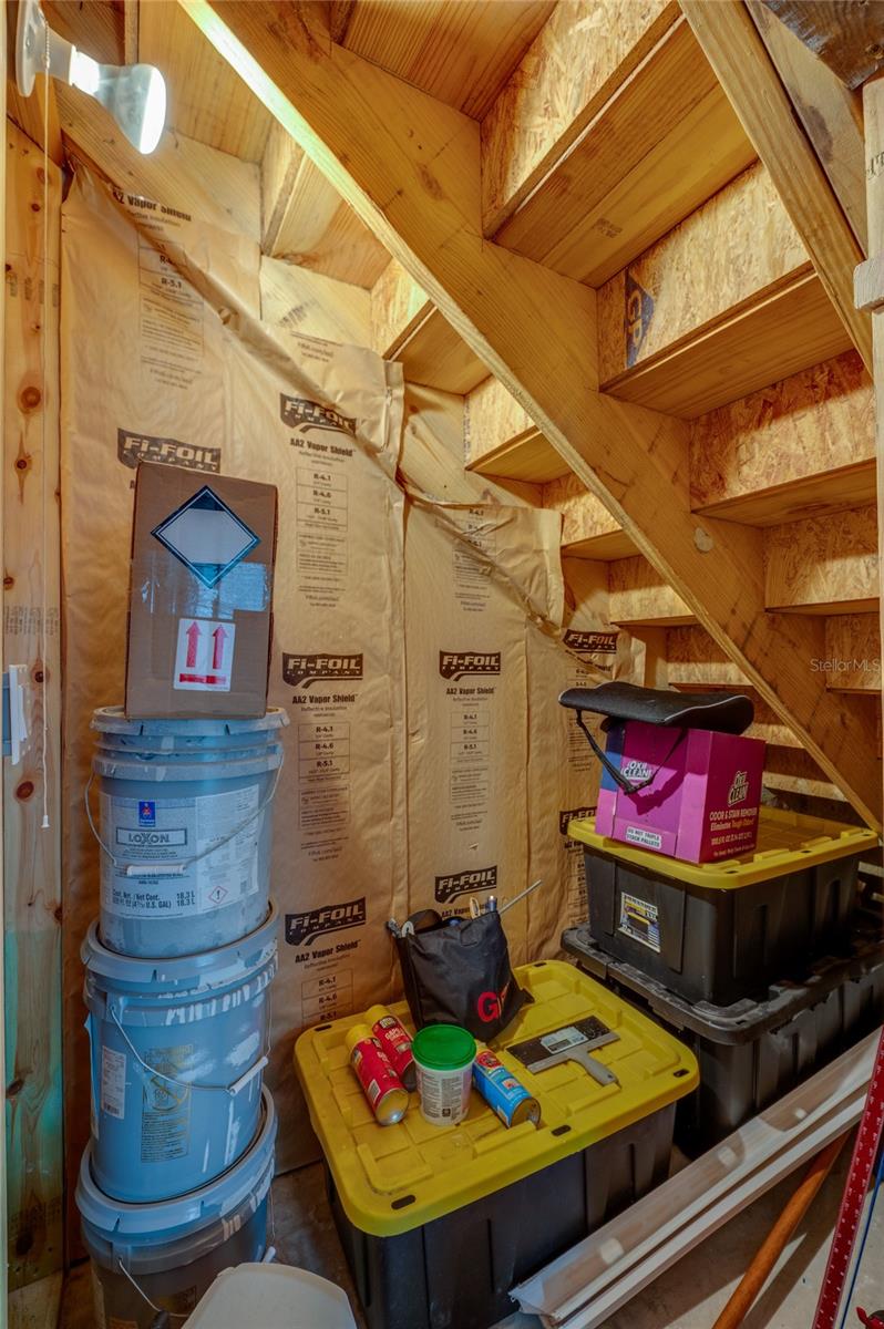 Extra storage under stairs - 2912 MELETO BLVD, NEW SMYRNA BEACH