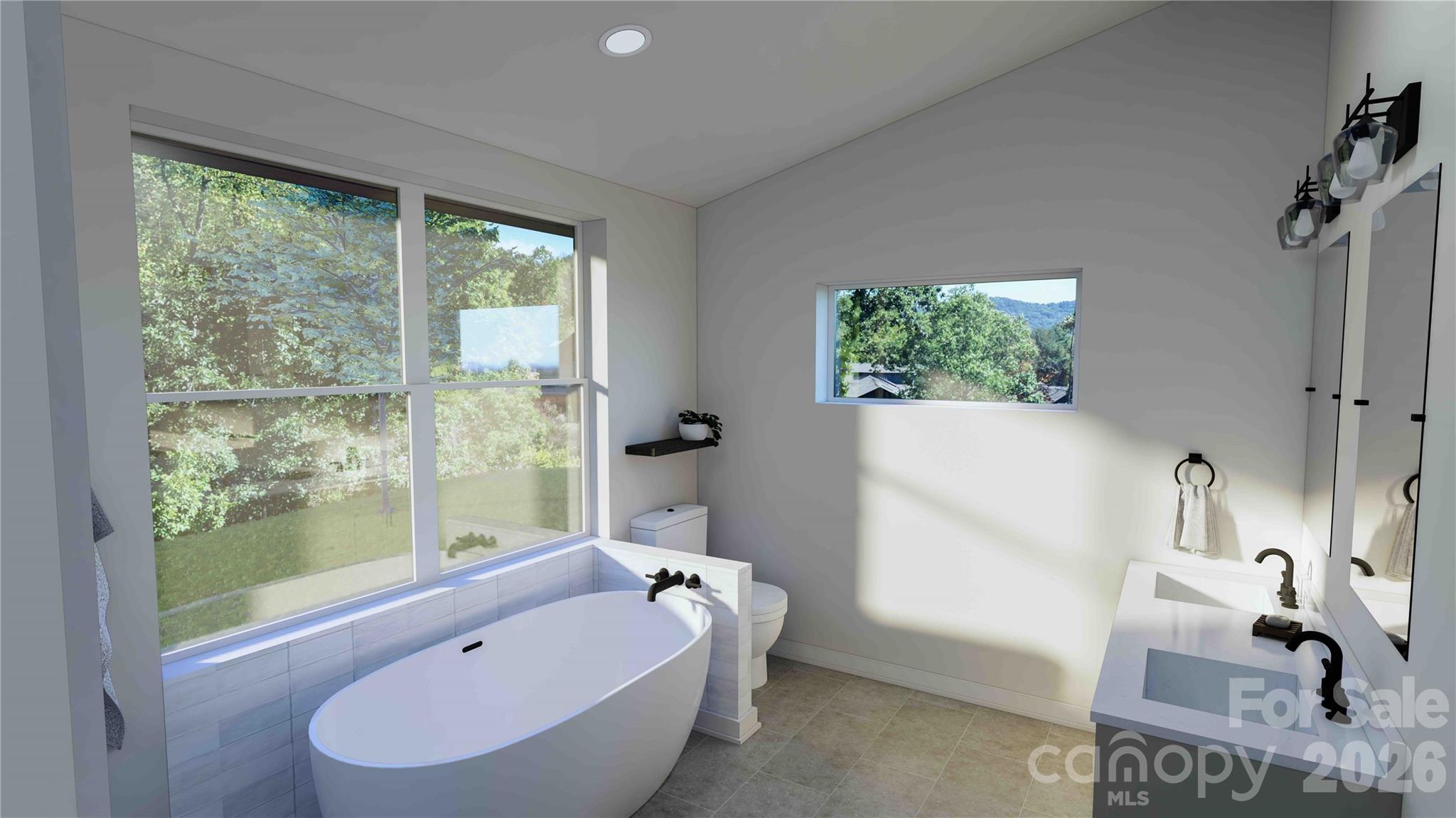 Upper level ensuite ensuite rendering - 611 Storybook Villas Trail, Asheville