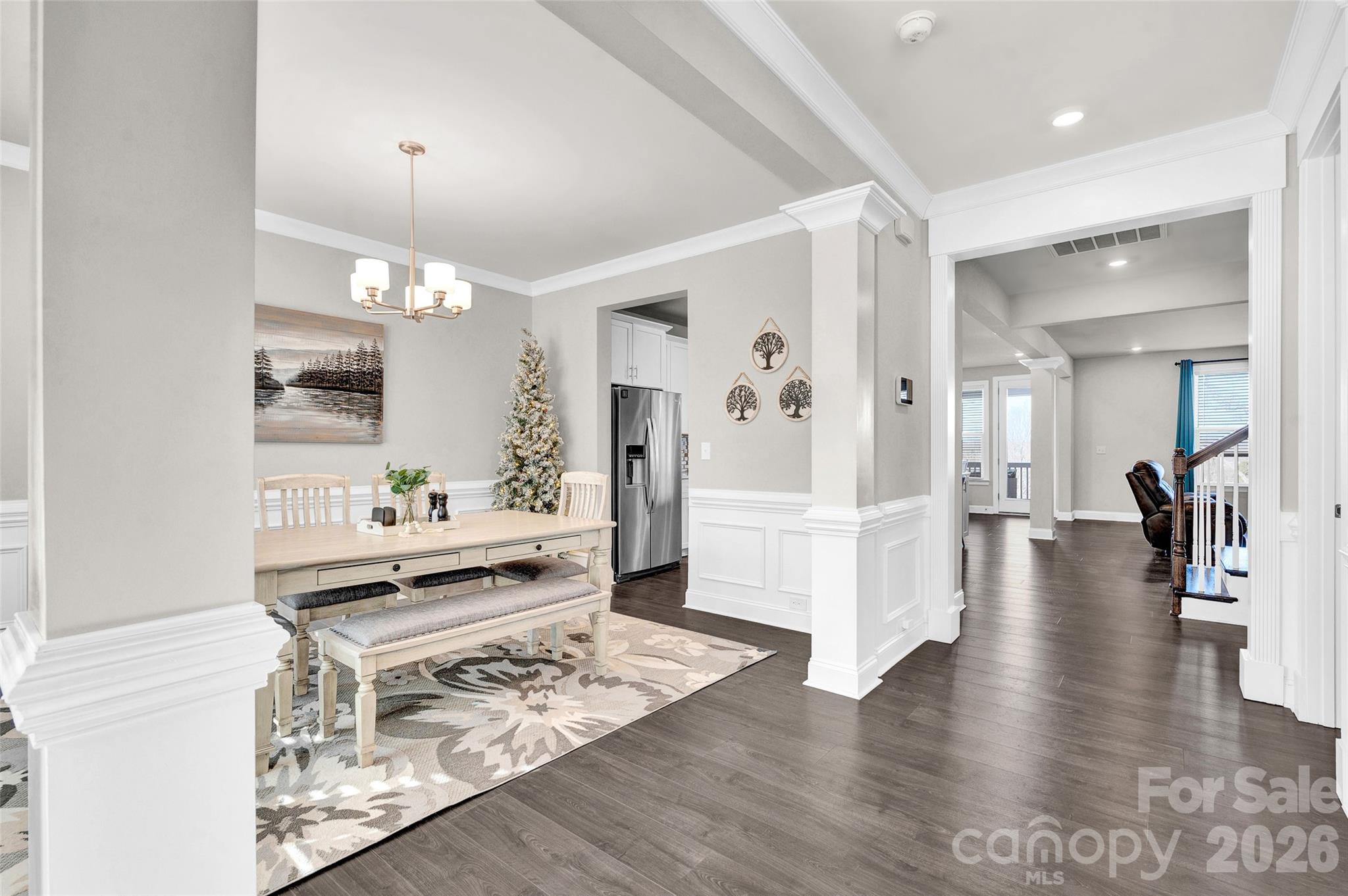 Bright Open entryway with formal dining to the left - 309 W Waterlynn Road, Mooresville