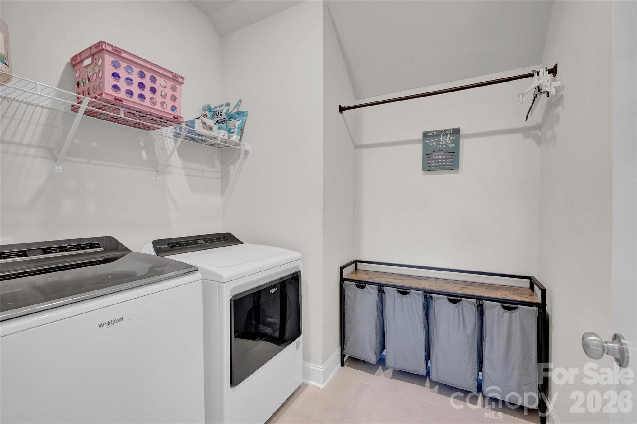 Laundry room on upper lever by bedrooms - 309 W Waterlynn Road, Mooresville