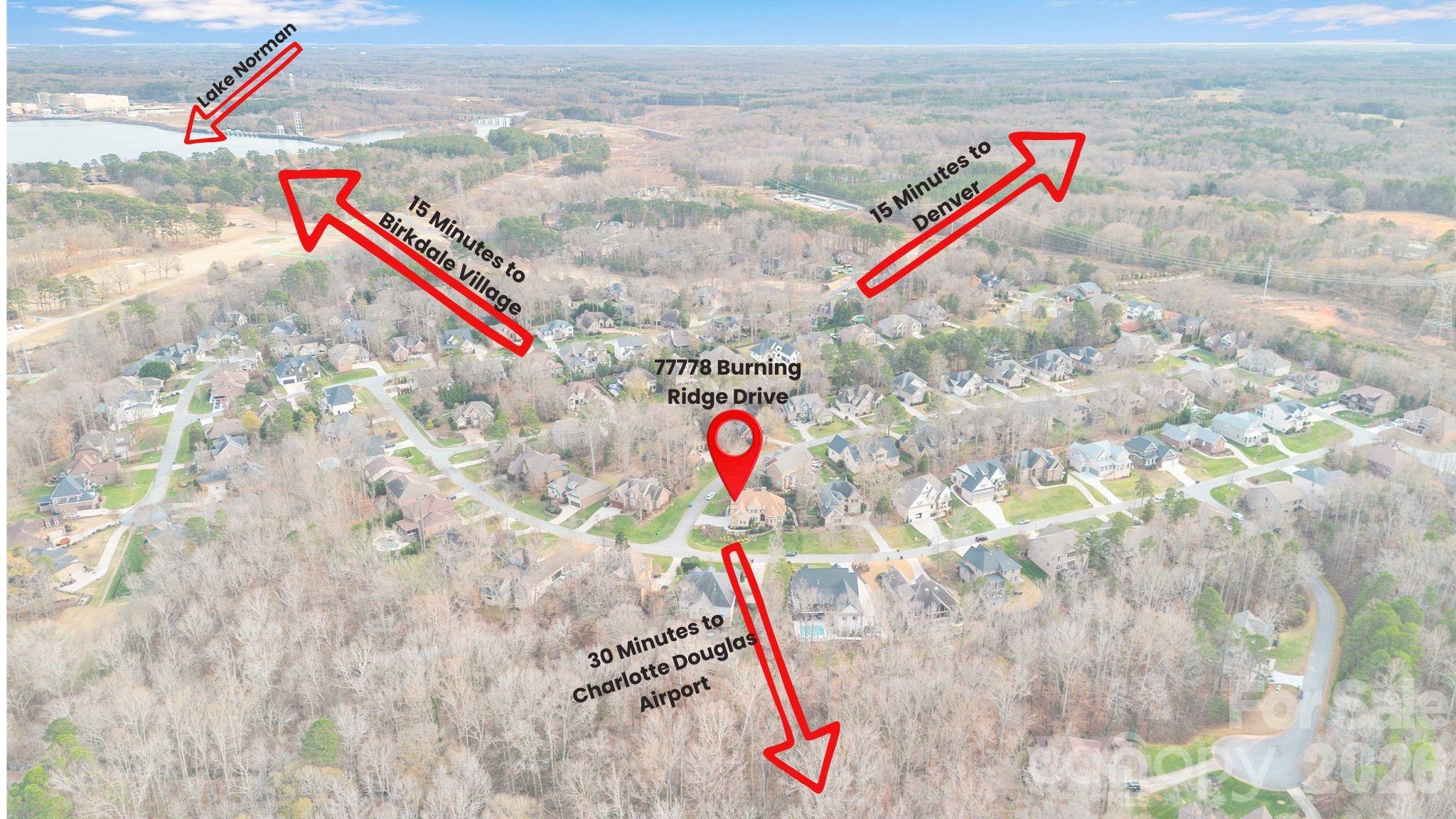 Near Birkdale, Denver, CLT & LKN - 7778 Burning Ridge Drive, Stanley