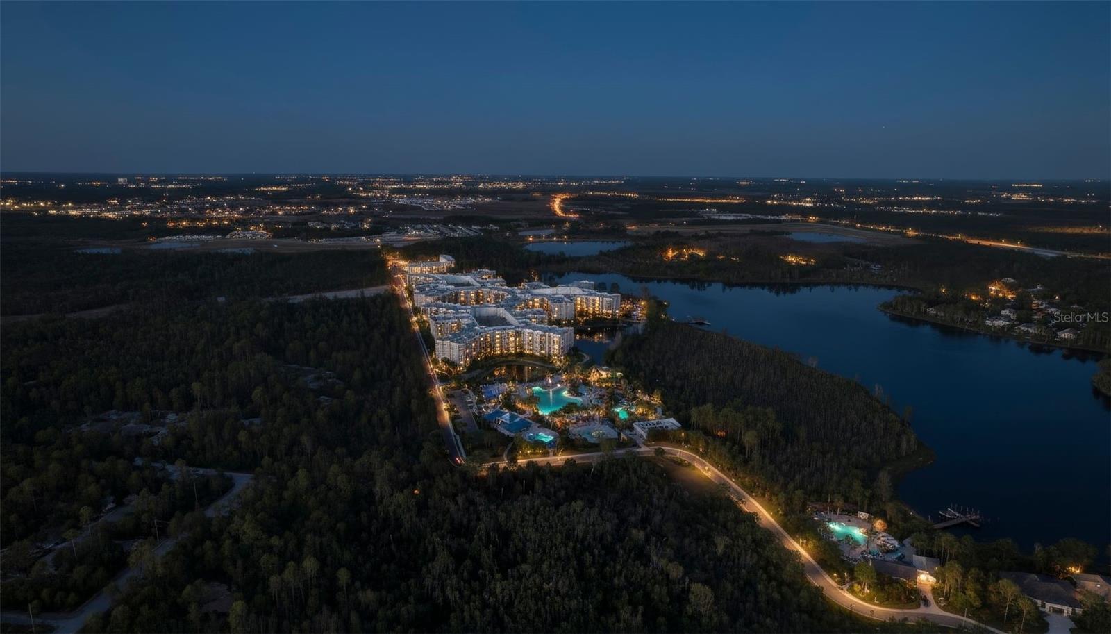 Aerial View at night of Grove Resort - 14501 GROVE RESORT AVE #1705, WINTER GARDEN