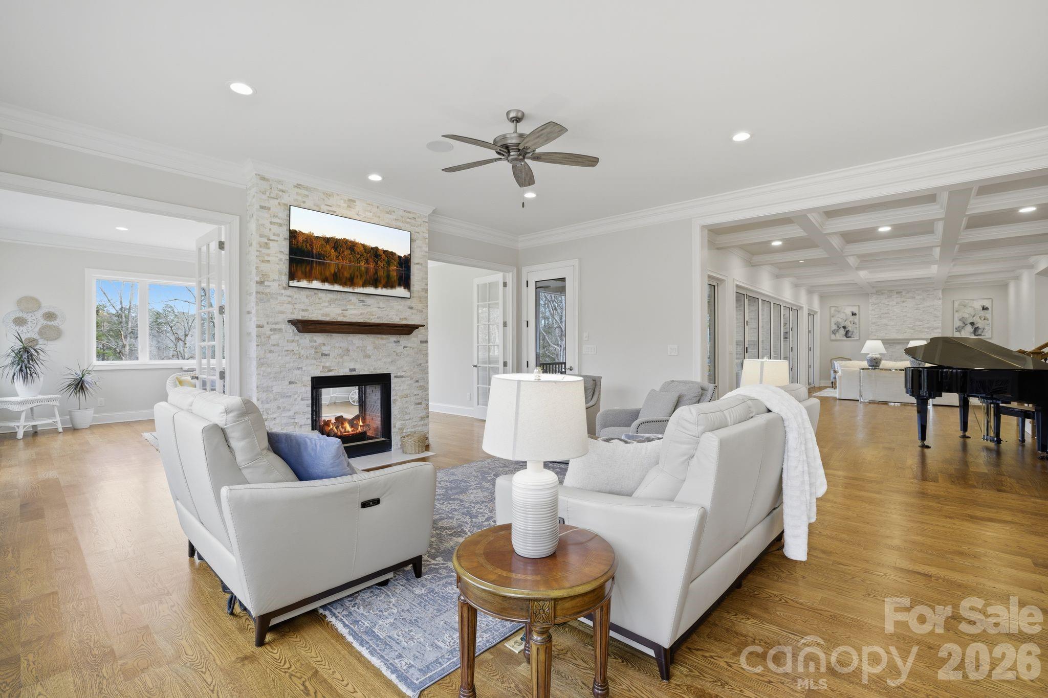 Living Room with See-Through Fireplace - 875 Starboard Reach None, Lexington