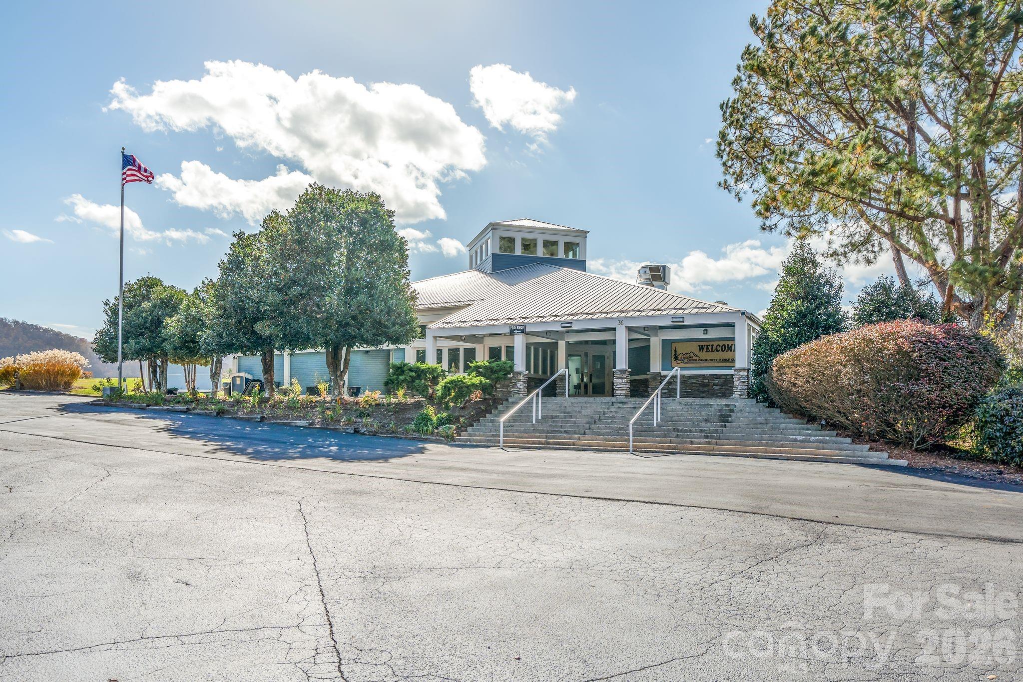 Front View of the newly renovated Club house - 66 HawTree Court, Weaverville