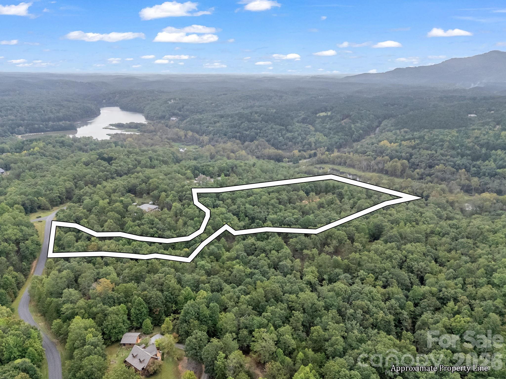 Aerial w/Approx. Boundary Outline - TBD N Highland Farms Road, Mill Spring