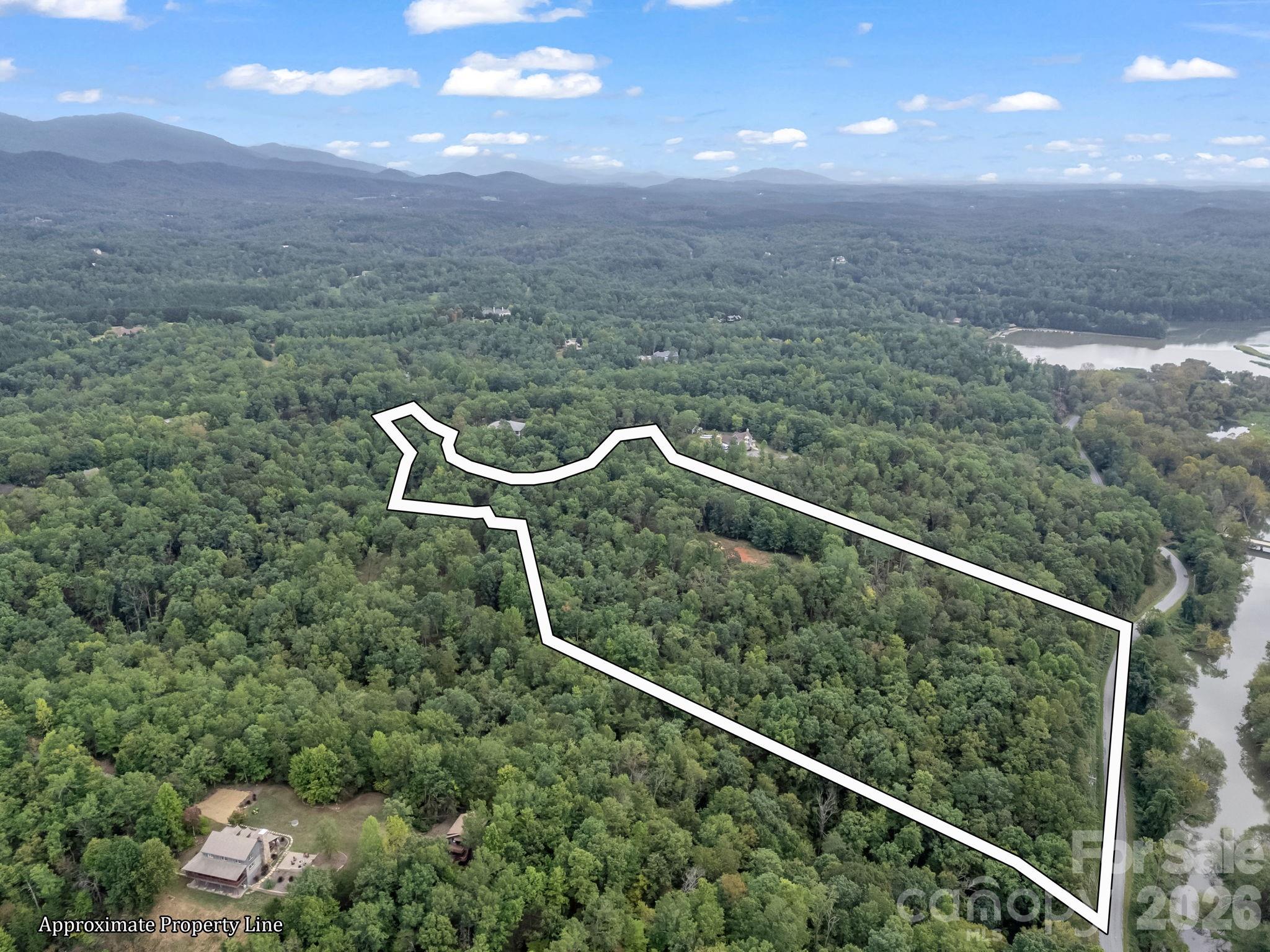Aerial w/Approx. Boundary Outline - TBD N Highland Farms Road, Mill Spring