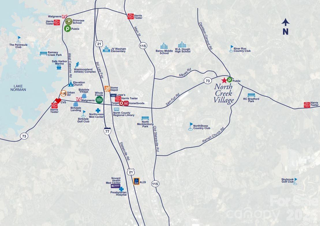 North Creek Village Community Map - 11423 Prosperity Church Road, Huntersville