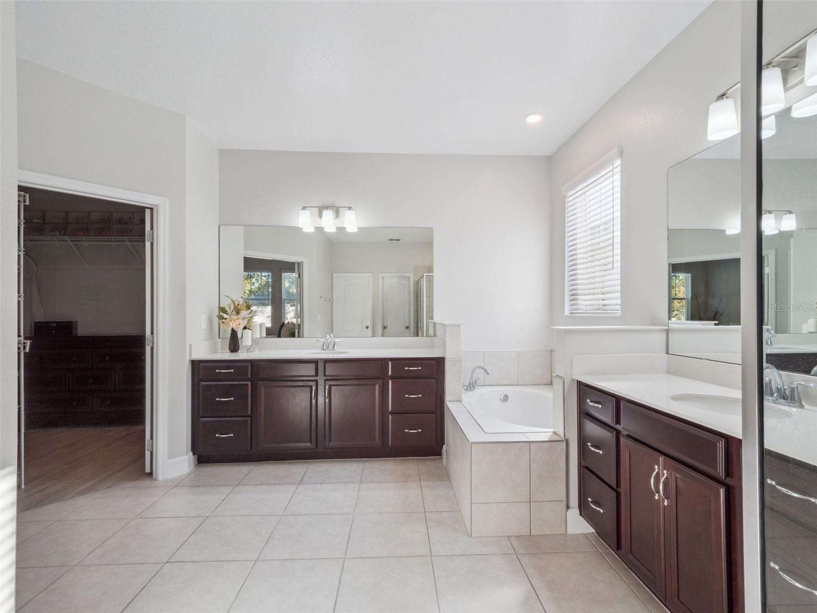 Primary Bath + Closet - 14345 WABASSO LOOP, WINTER GARDEN
