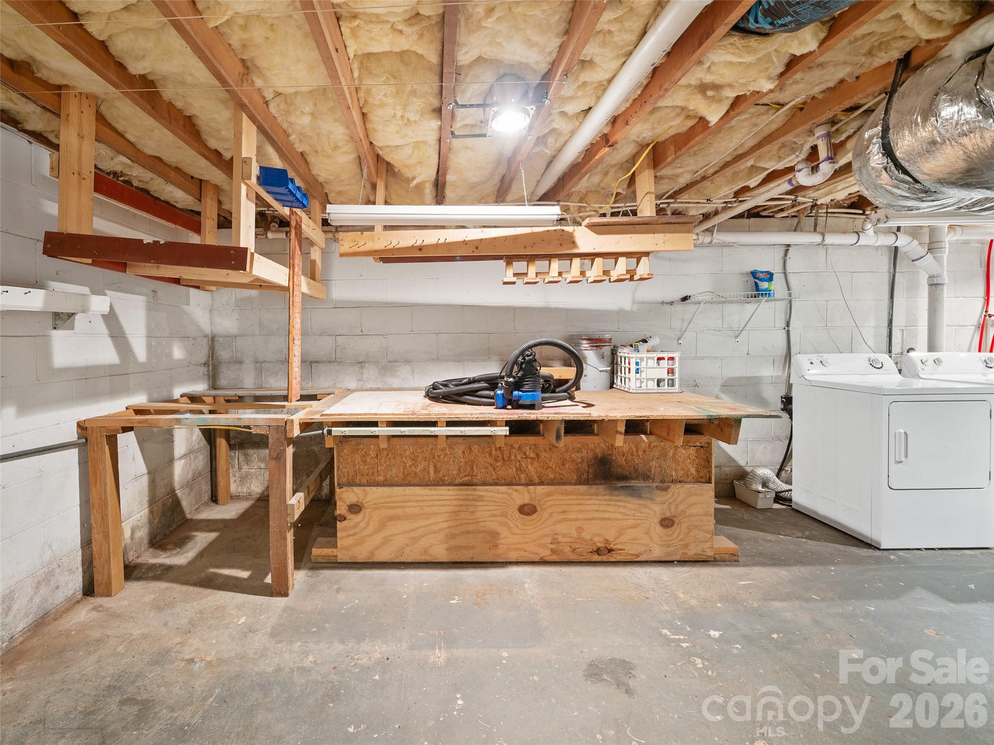 Basement Laundry/workbench - 125 HEARTLAND Lane, Burnsville