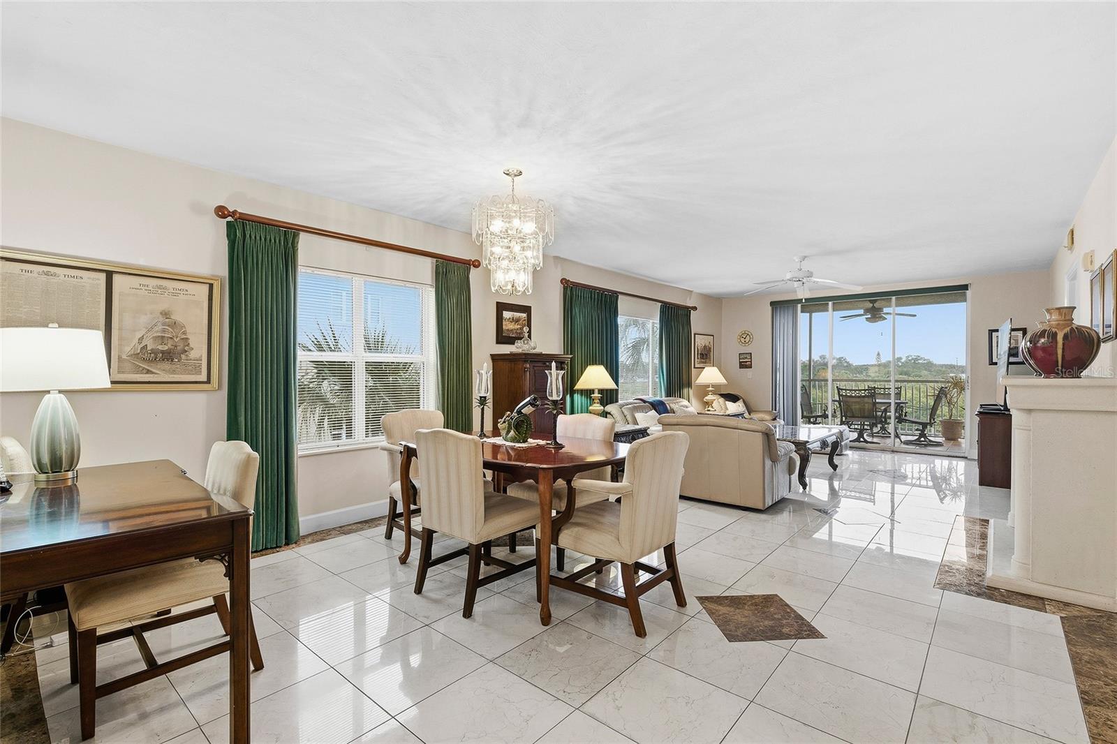 Living Area to Balcony - 426 BOUCHELLE DR #301, NEW SMYRNA BEACH