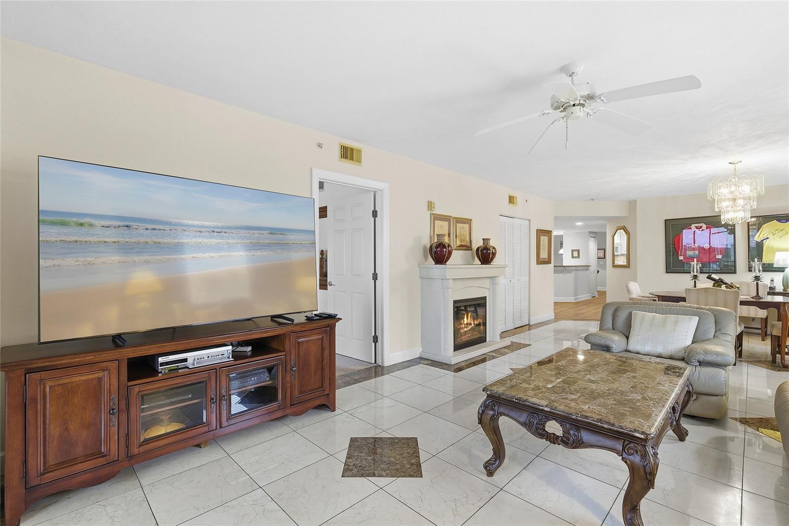 Open Living to Dining - 426 BOUCHELLE DR #301, NEW SMYRNA BEACH