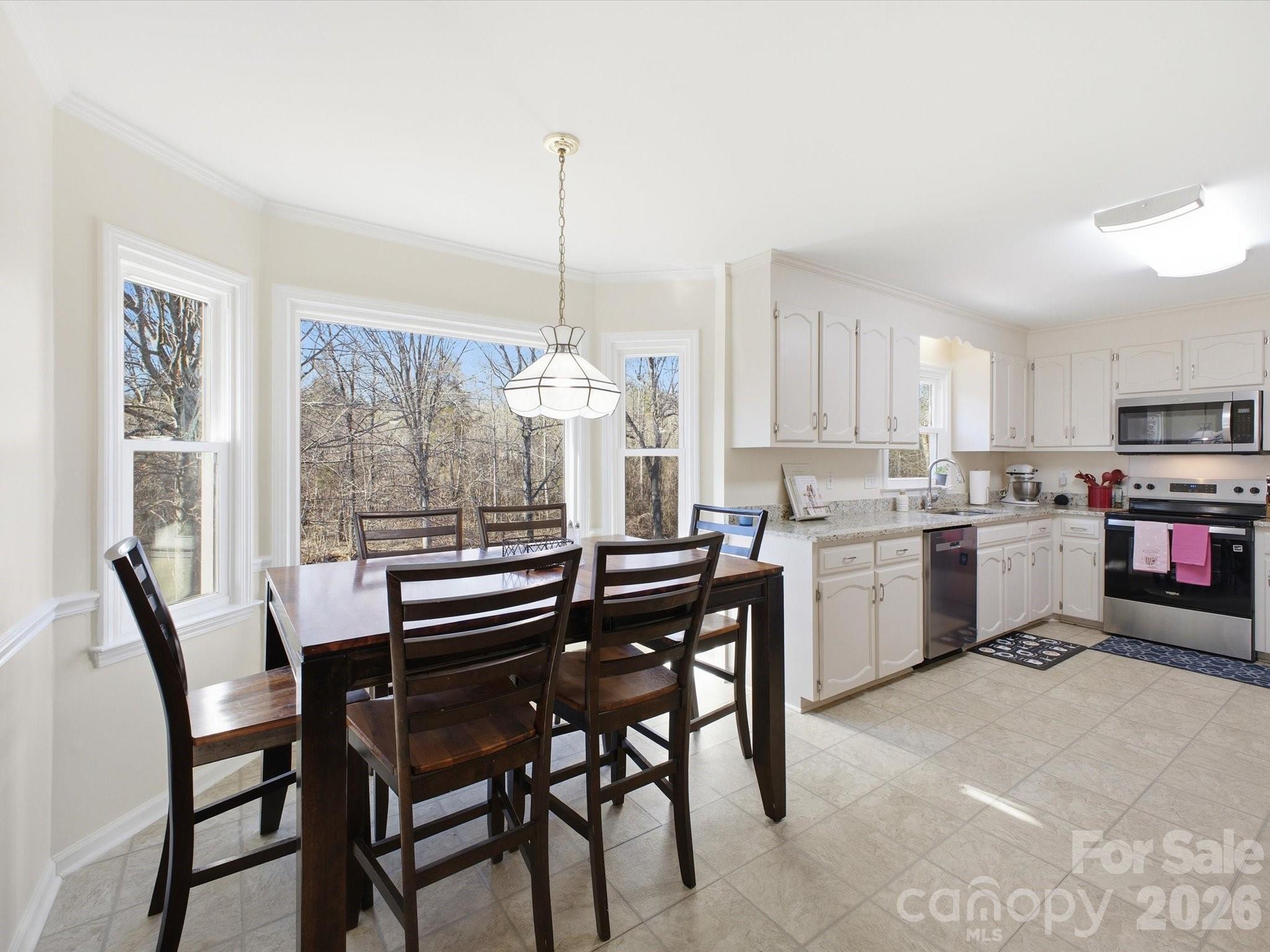 Breakfast area on main floor - 109 Elk Court, Mount Holly