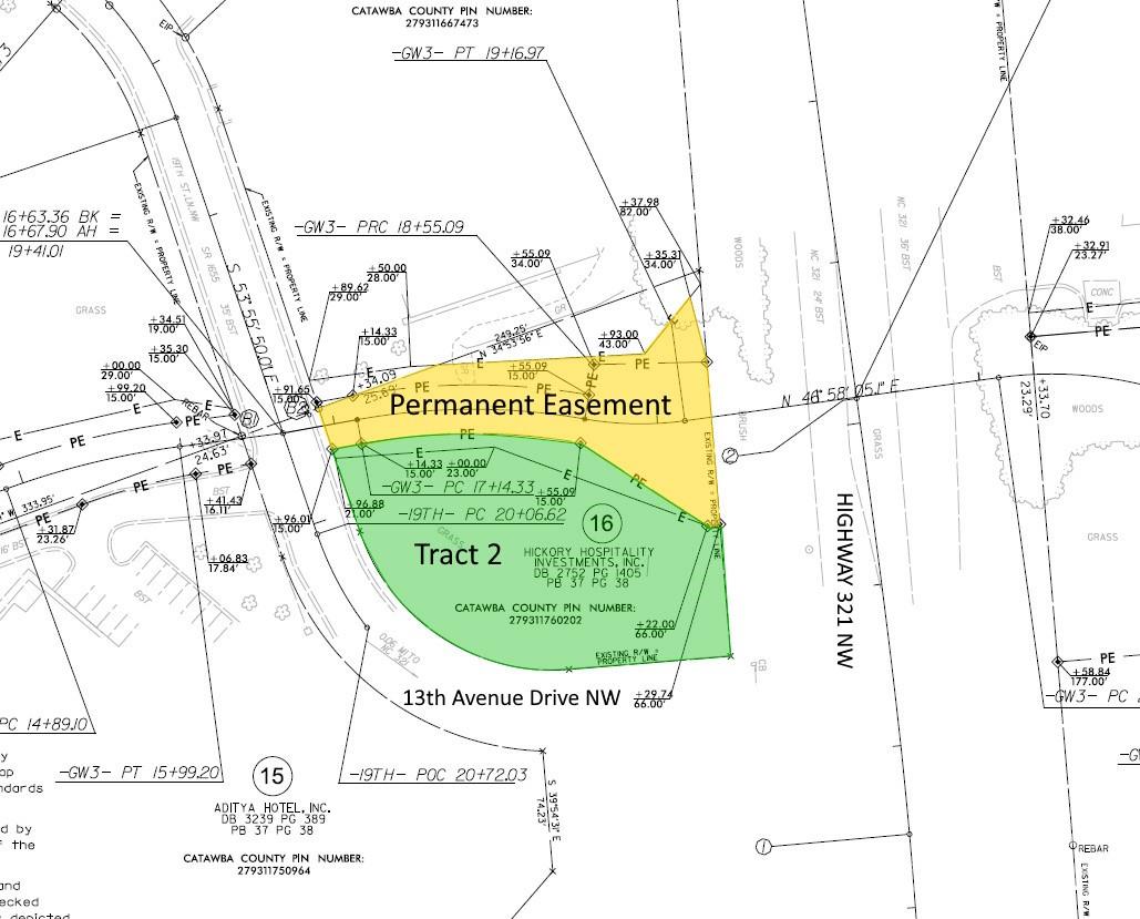 Permanent Easement for City Walk Corridor - Tract 2 Hwy 321 None NW, Hickory