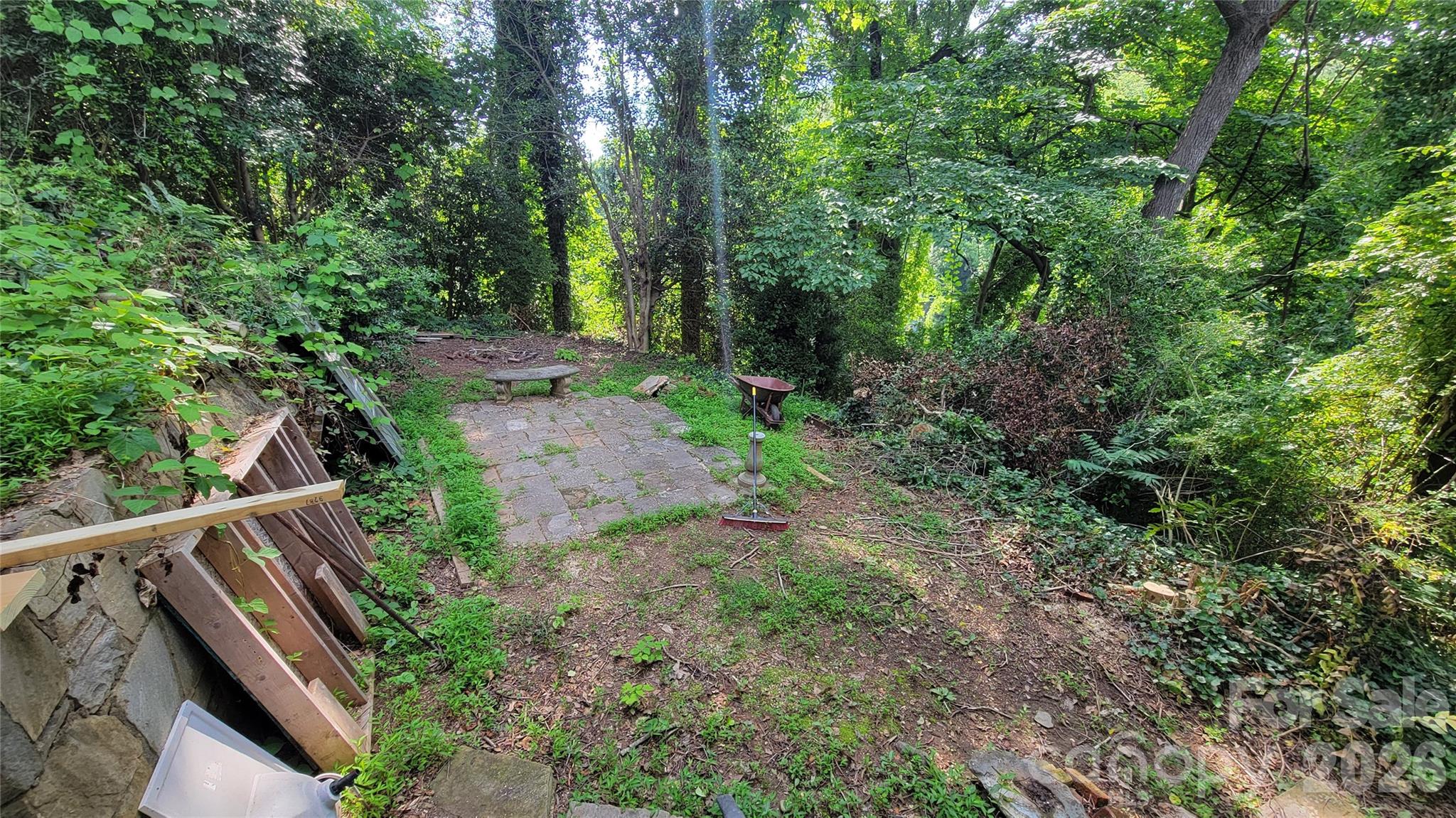 outdoor space to left of basement - 160 Cleveland Road, Tryon