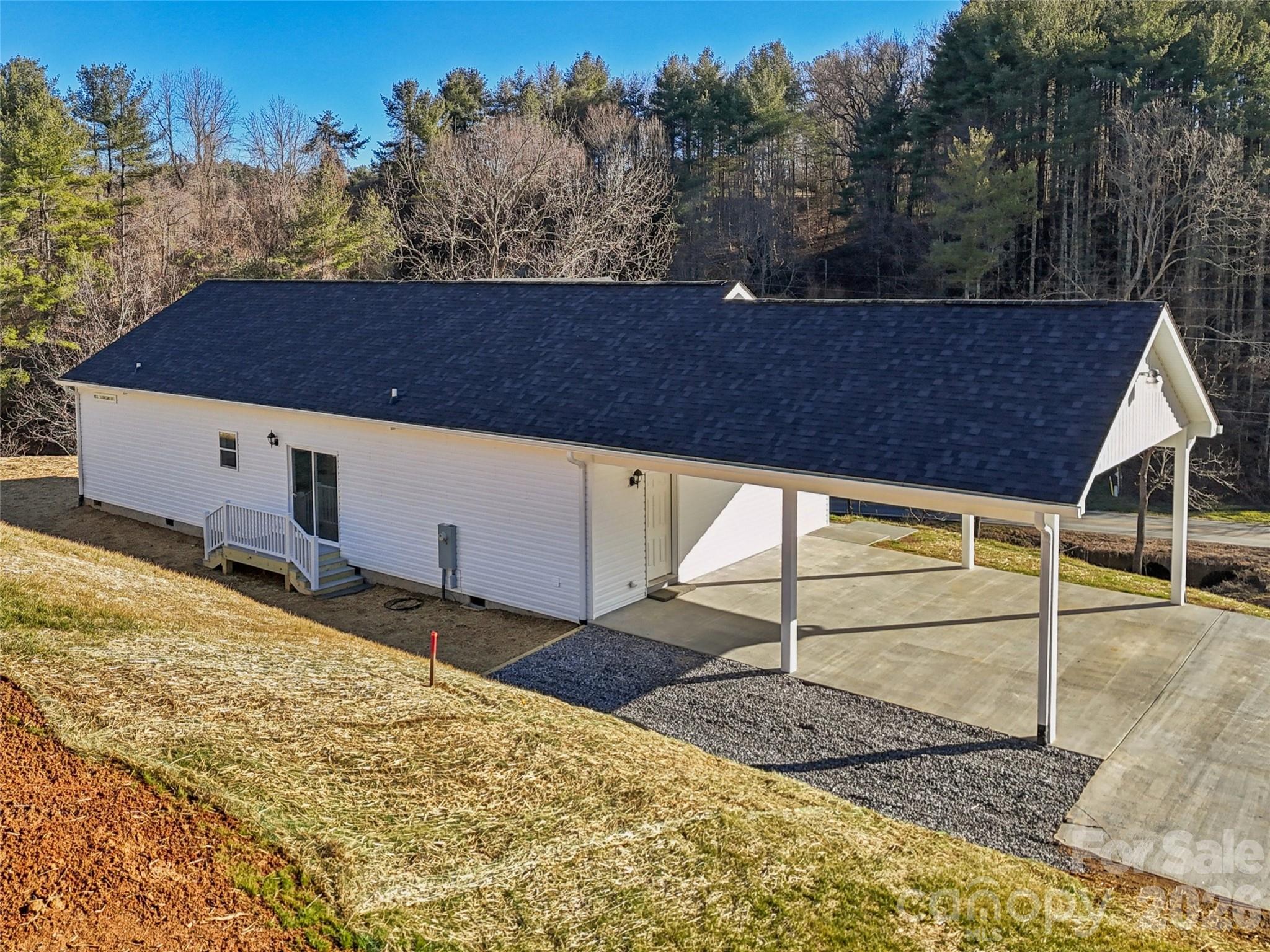 Rear view of the house - 56 Big Branch Drive, Mars Hill