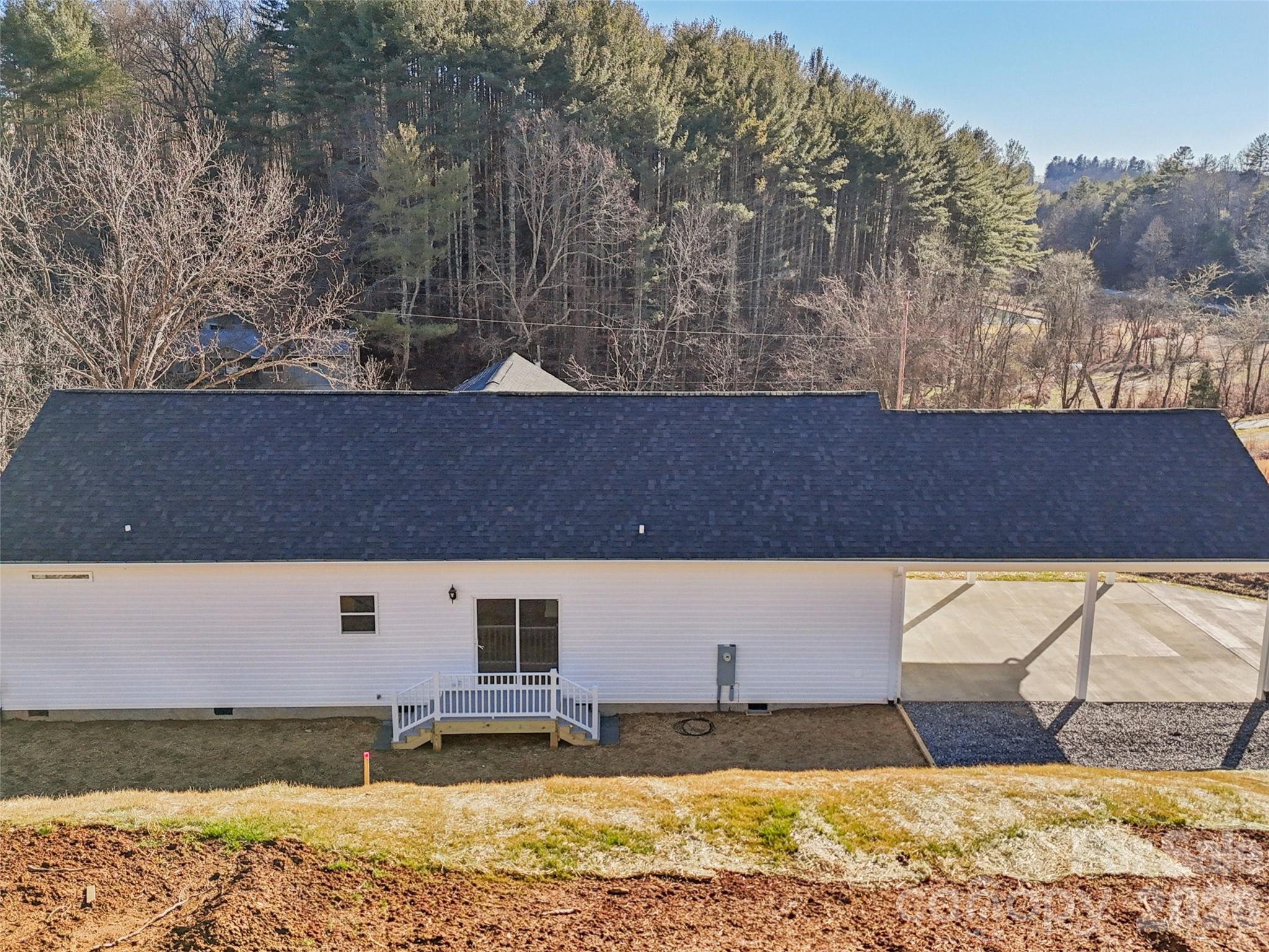Rear view of the house - 56 Big Branch Drive, Mars Hill