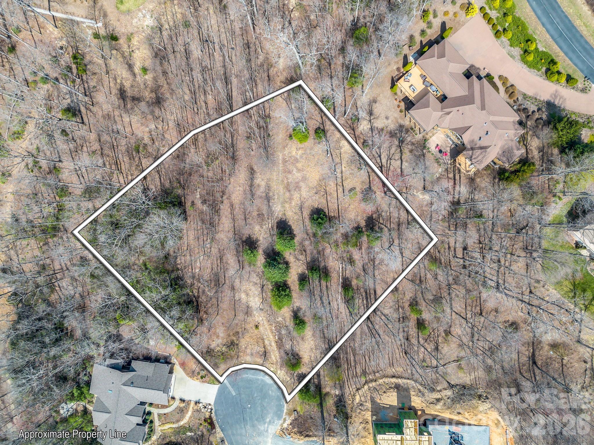 Aerial view of lot - 142 Mountain Elder Lane, Hendersonville