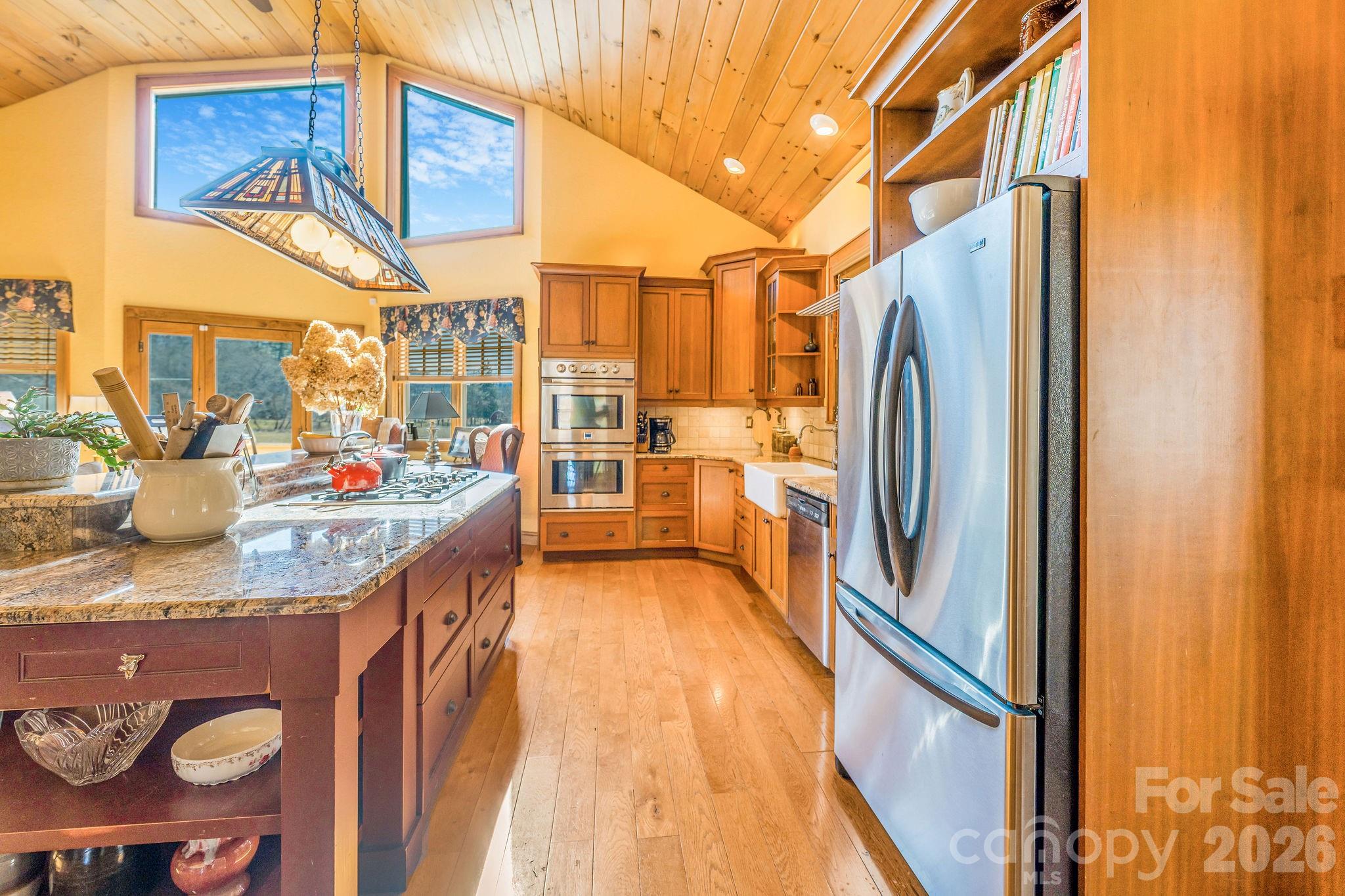 Home conveys with refrigerator, dishwasher, wall over, gas range, microwave, and disposal - 22 Mountain Spring Lane, Canton