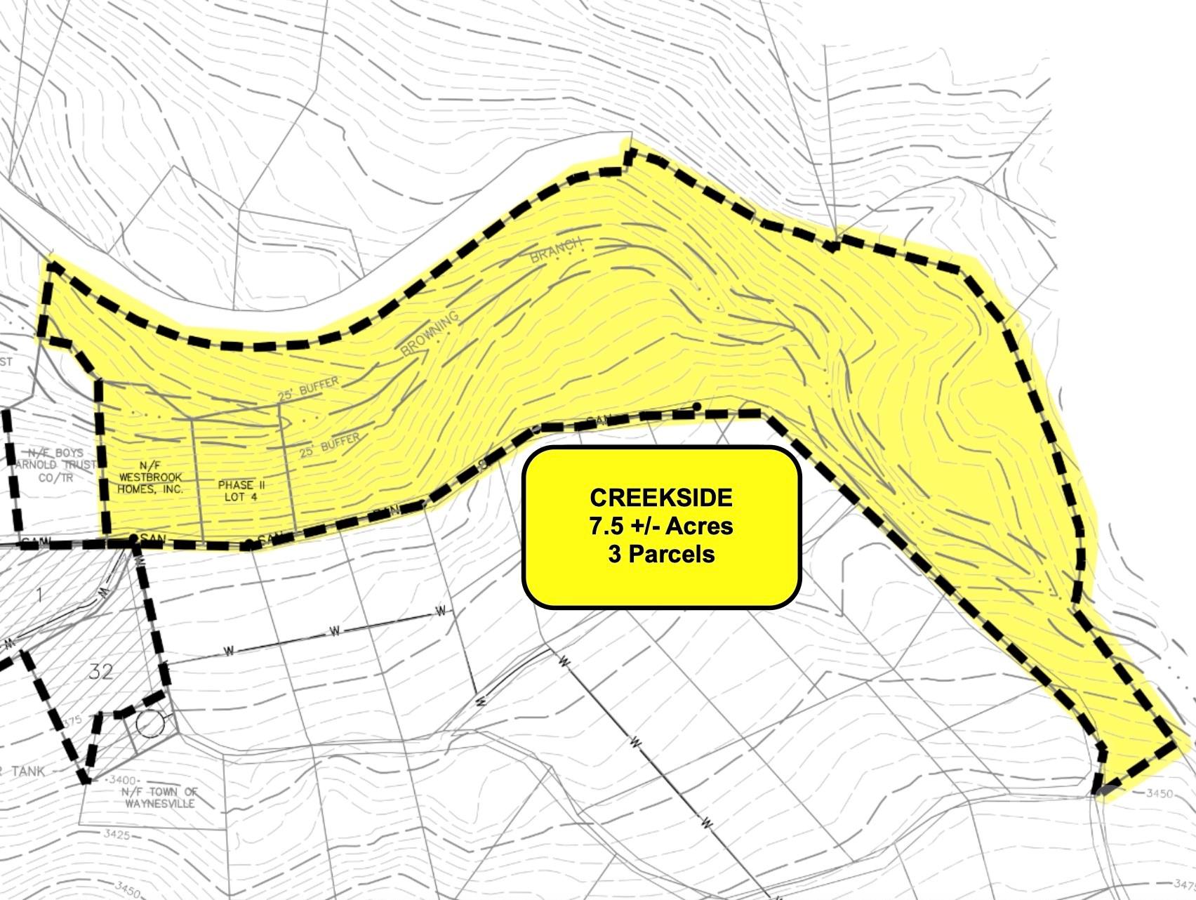 3 Parcels, just over 7 surveyed acres - TBD (B) Browning Branch Road, Waynesville