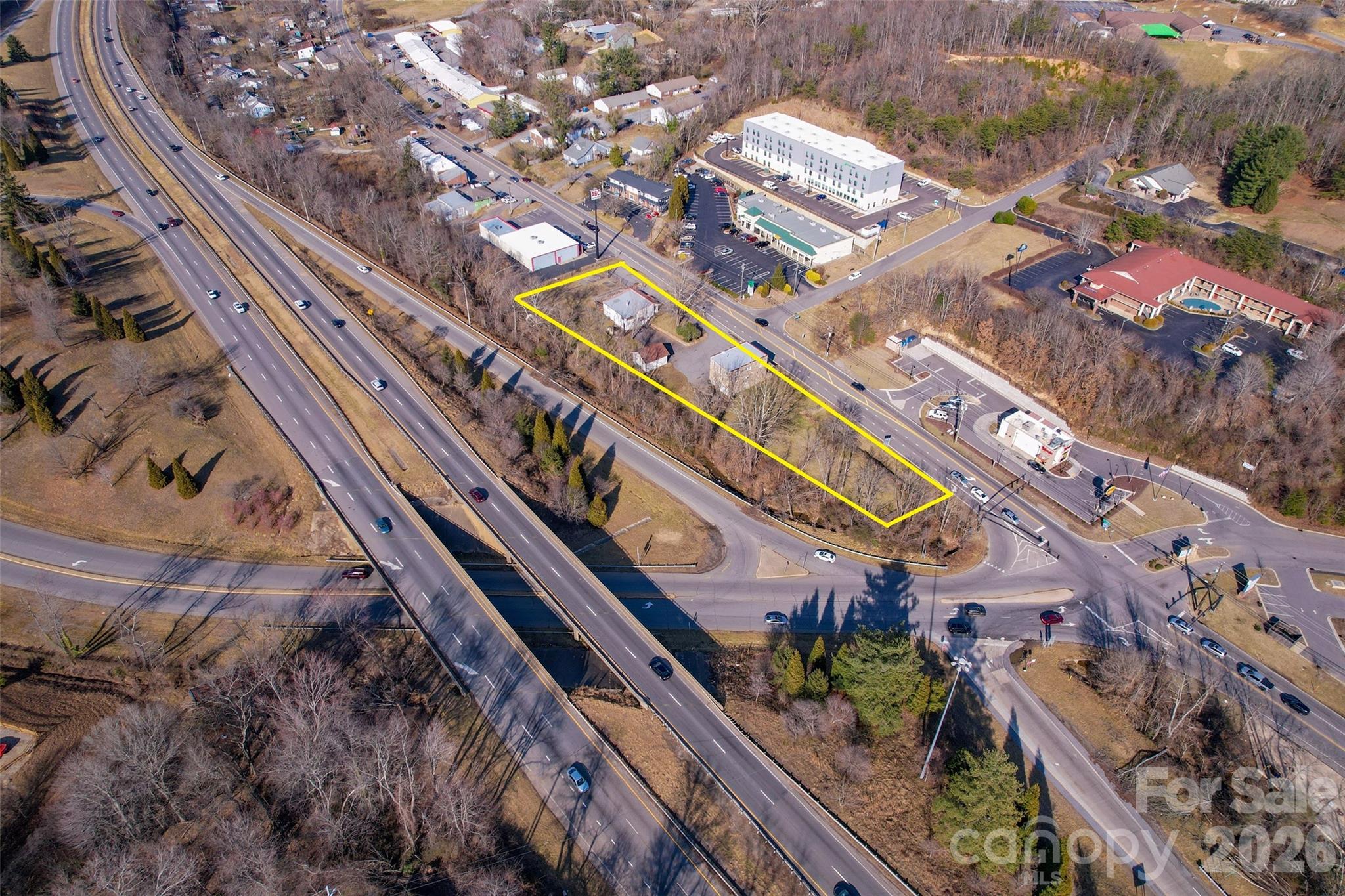 High profile 1.1+/- acre assemblage opportunity at Exit 23 n I-26 in North Asheville/Woodfin - 128-138 Weaverville Road, Asheville