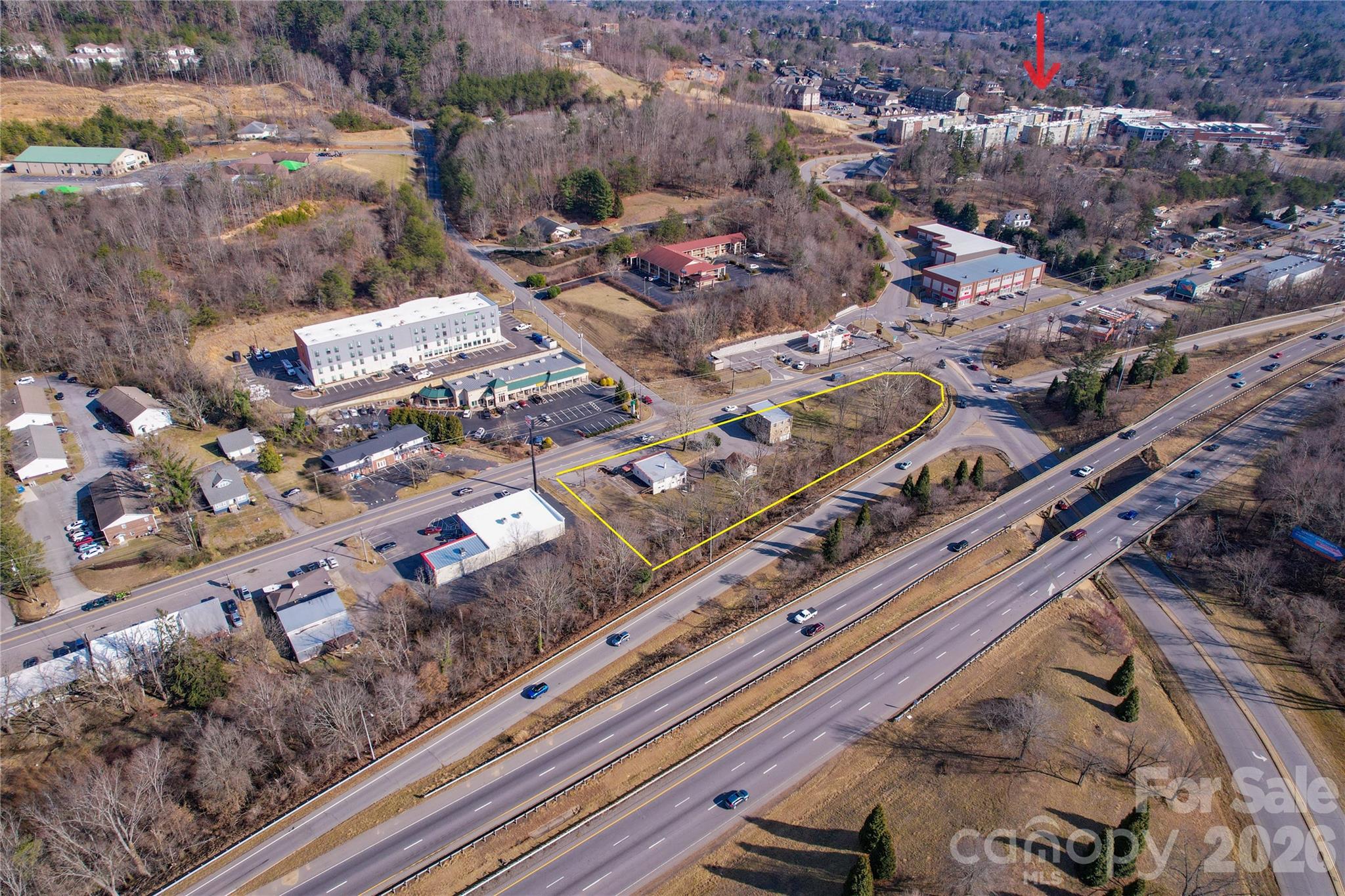 View southeast toward downtown Asheville (5+/- miles south) - 128-138 Weaverville Road, Asheville
