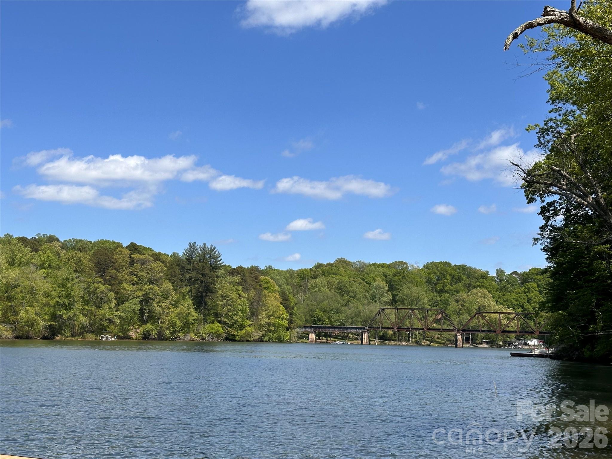 View toward the east from the dock - 1800 Hilferty Road, Hickory