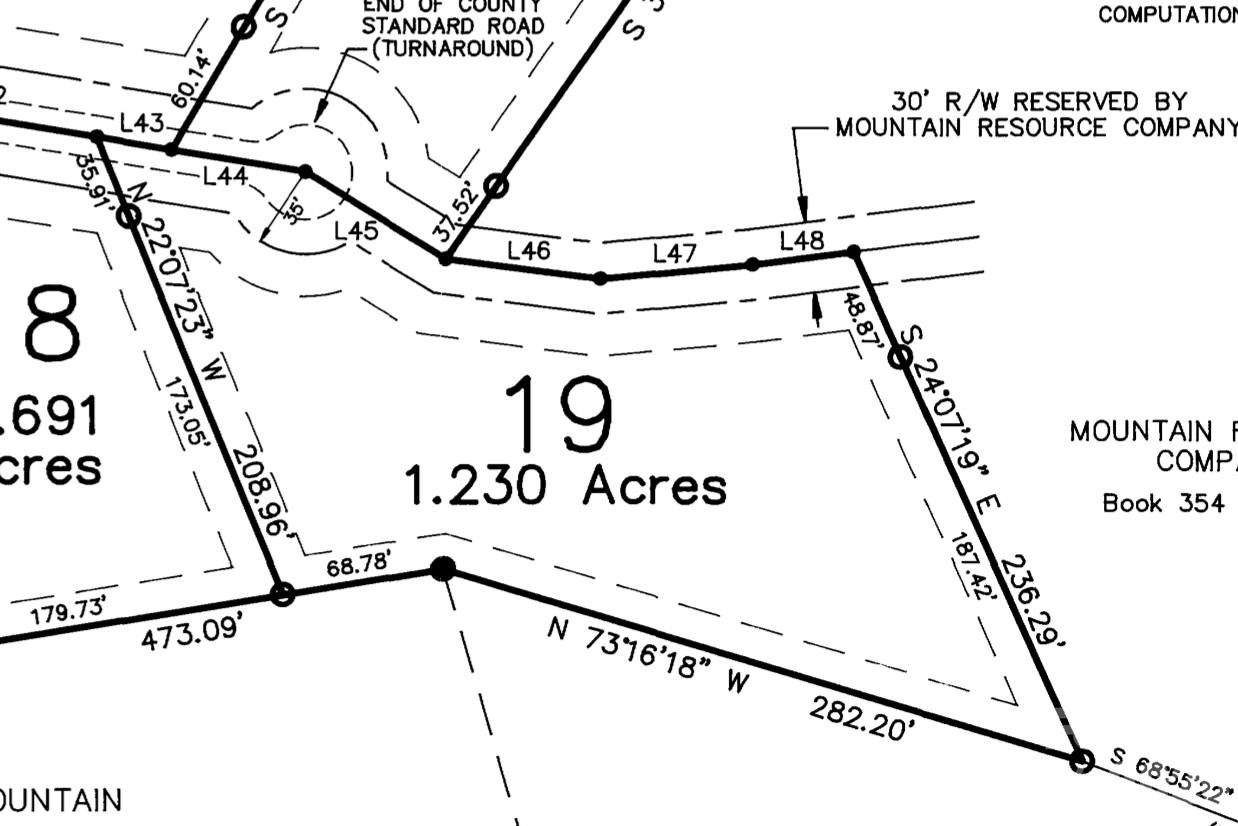 Plat of Property - TBD (Lot 19) Wolf Den Lane, Lenoir