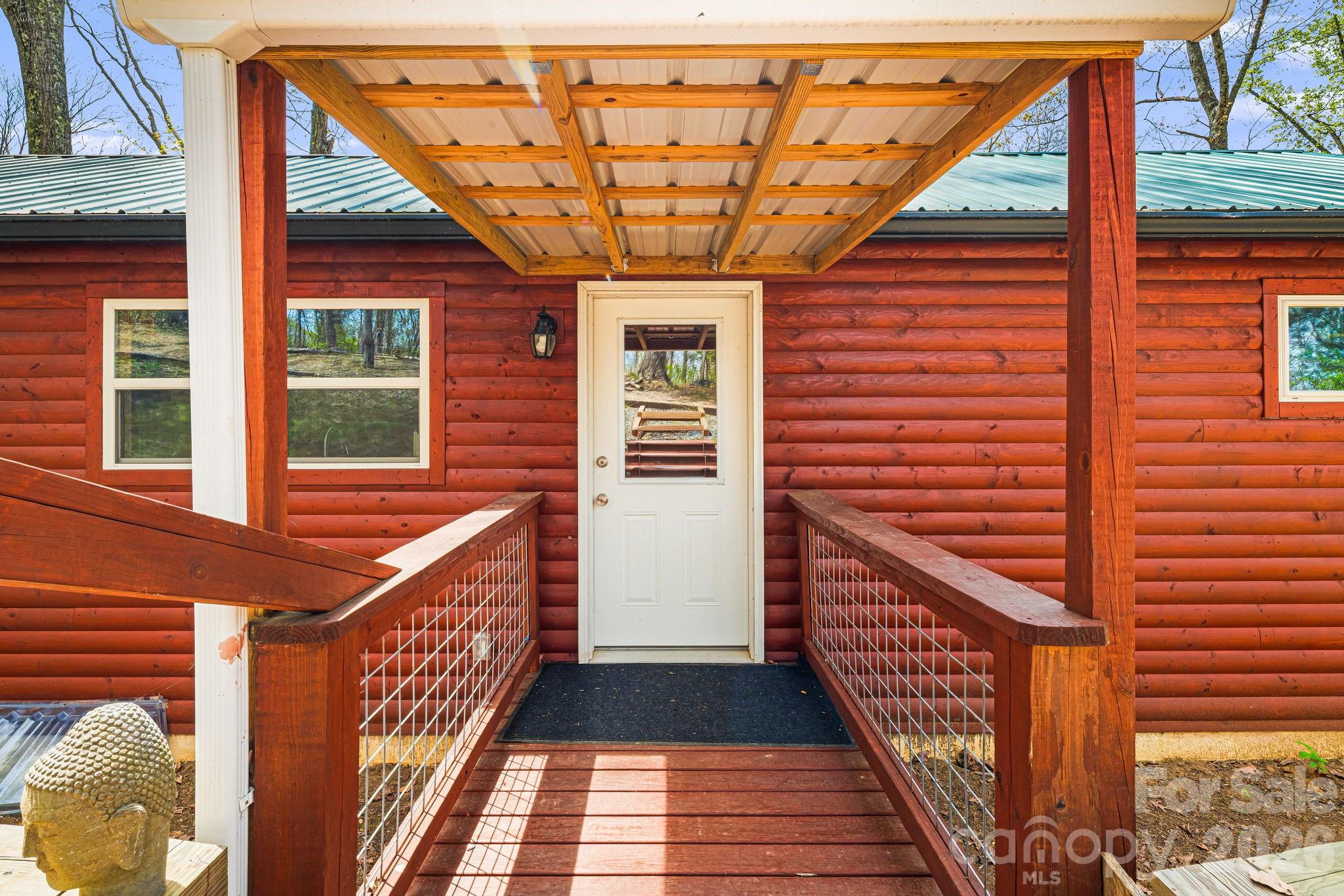 Covered Walkway to Front Door - 120 Wilderness Drive, Weaverville