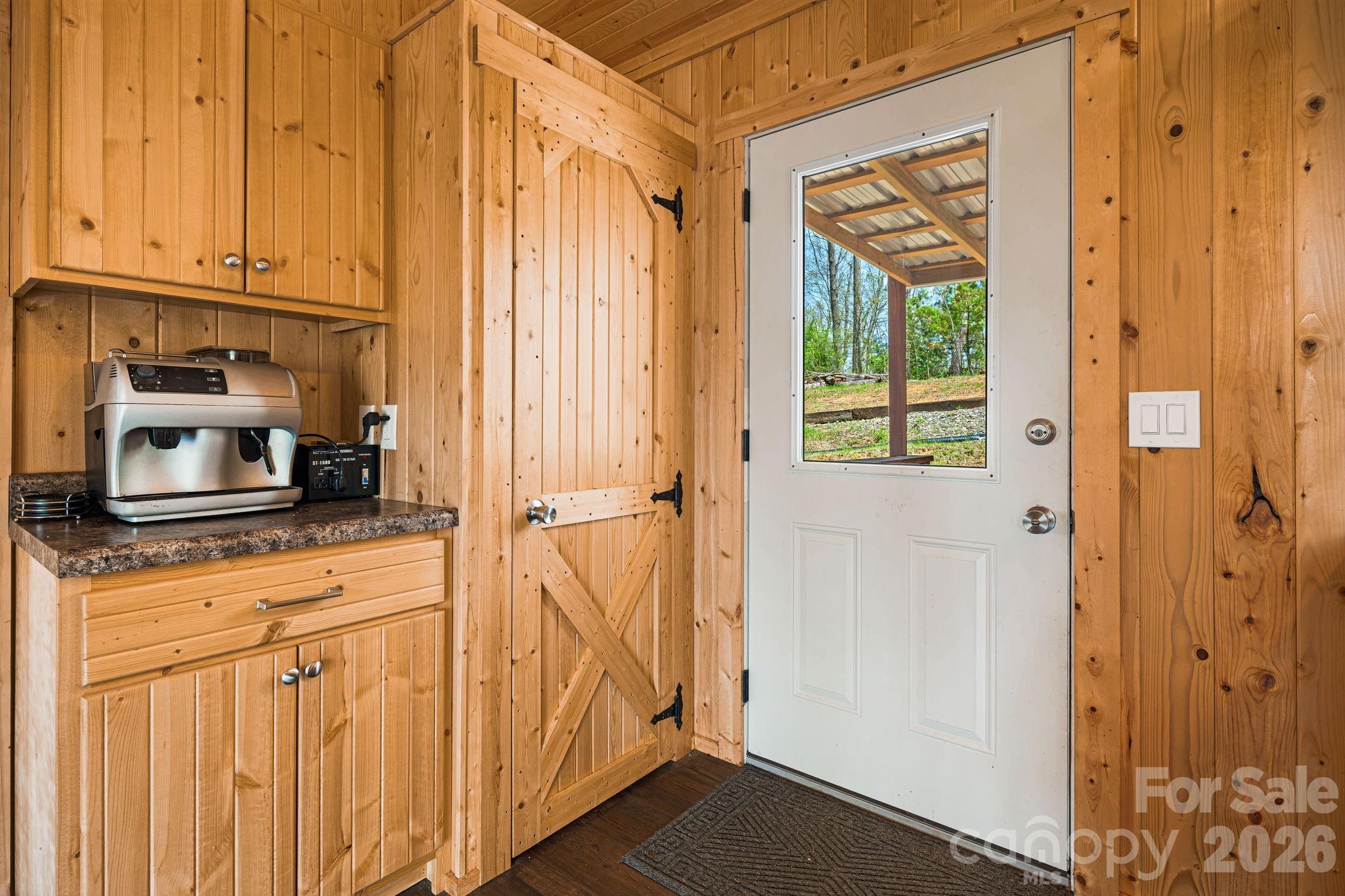 Coffee Station and pantry at Front Entrance - 120 Wilderness Drive, Weaverville