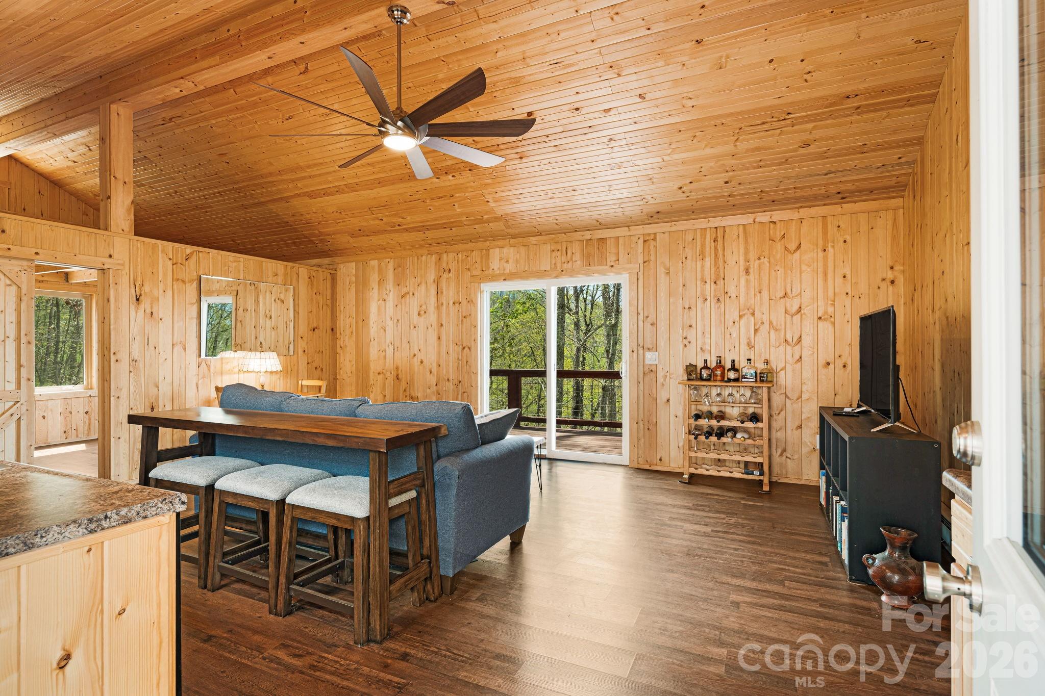 Tongue and Groove Pine Walls and Ceilings - 120 Wilderness Drive, Weaverville