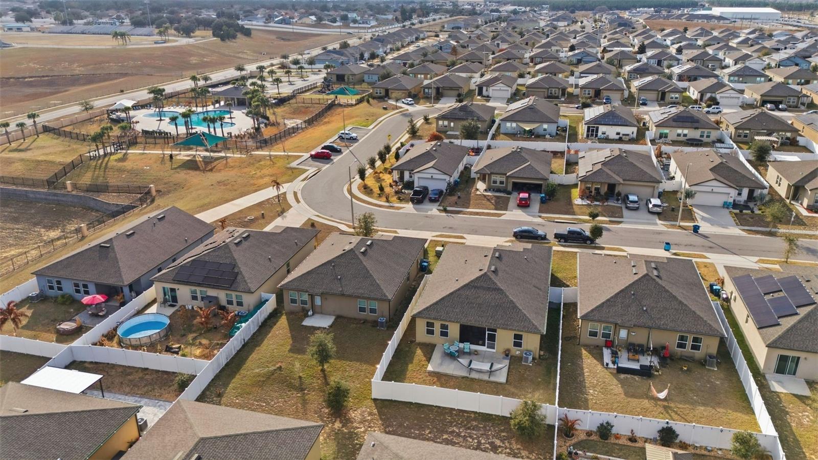 Aerial view of back of home - 1151 LYCASTE DR, DAVENPORT