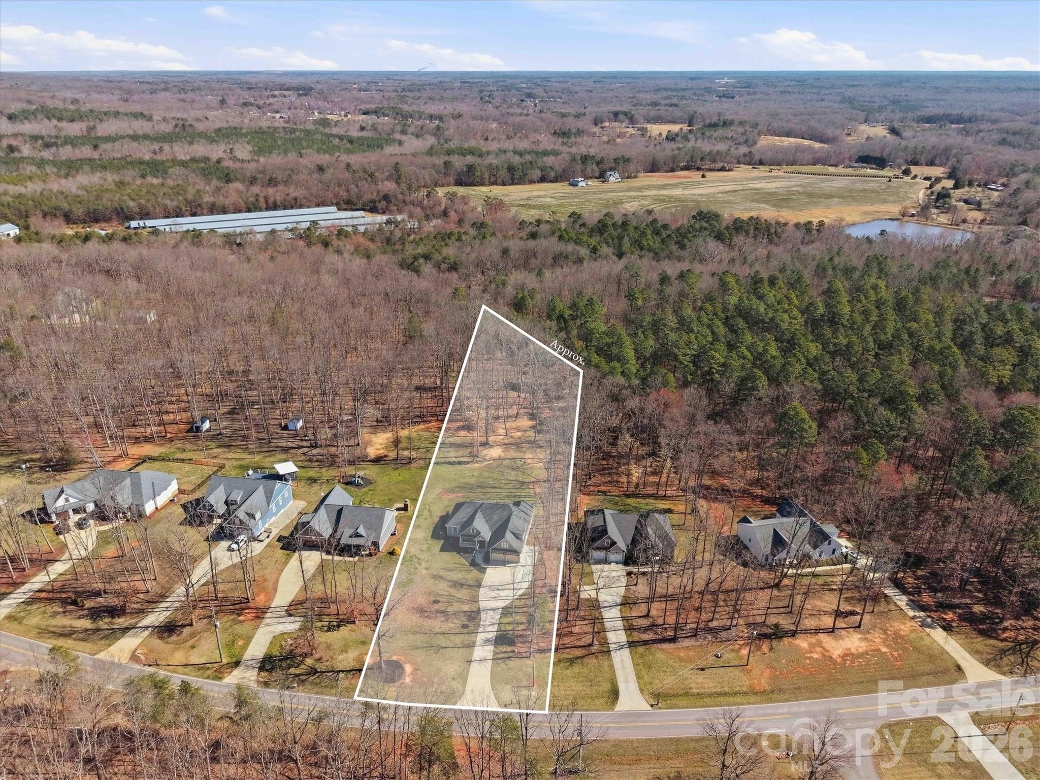Boundary lines are approximate and for visual representation only. - 2586 Lee Lawing Road, Lincolnton