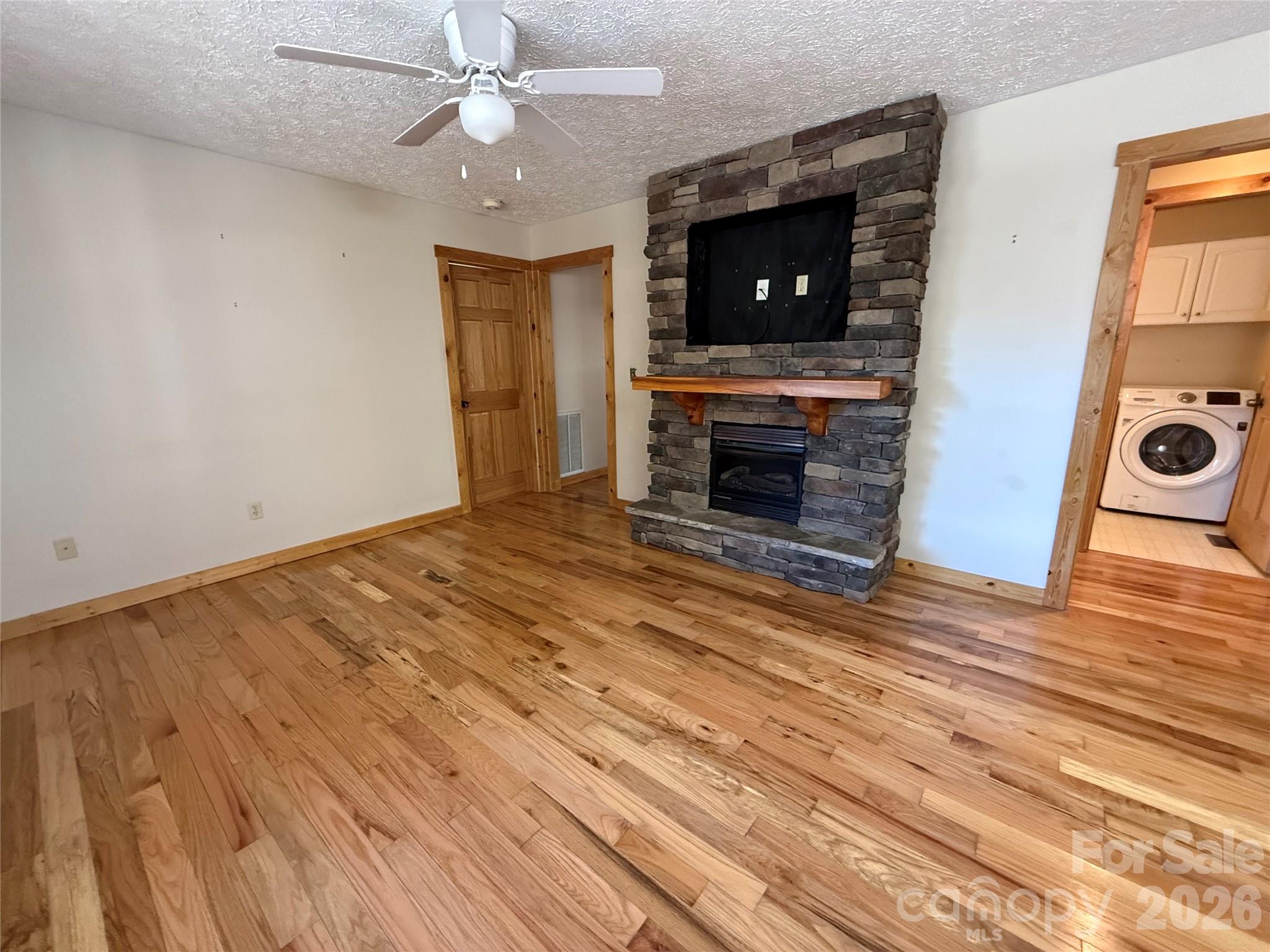 Stone faced Fireplace - 215 Pinellas Lane, Waynesville