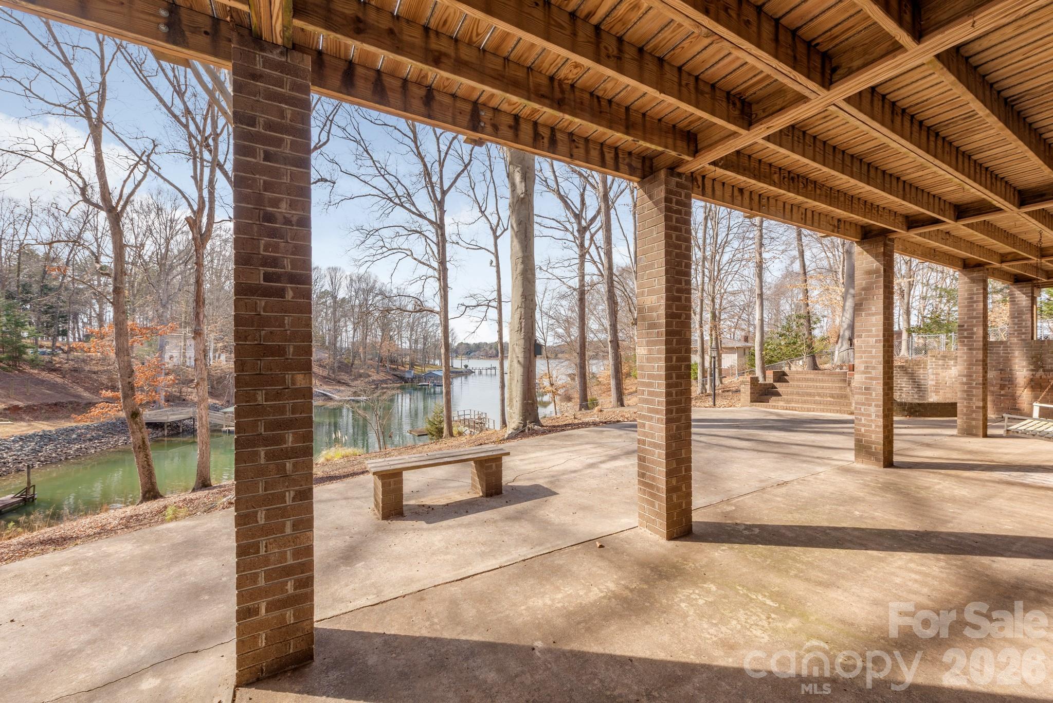 Patio views from the Primary Bedroom of Lake Norman - 151 Bridlewood Drive, Mooresville