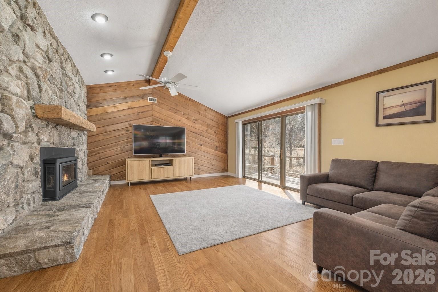 Virtually staged living room - 151 Bridlewood Drive, Mooresville