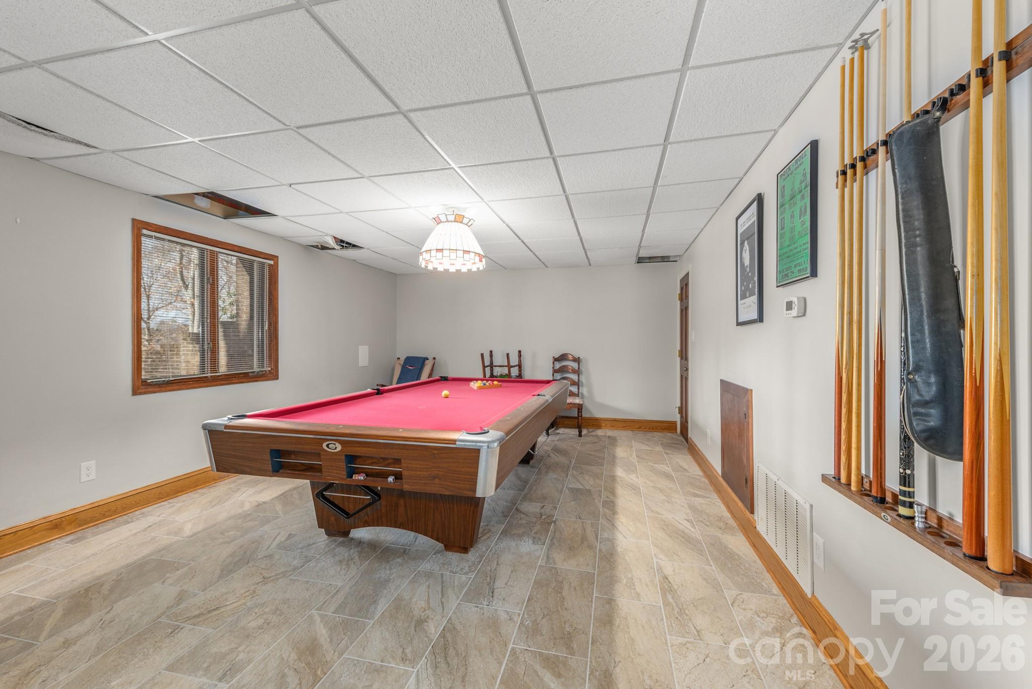 Pool table bonus room in walk out basement - 151 Bridlewood Drive, Mooresville
