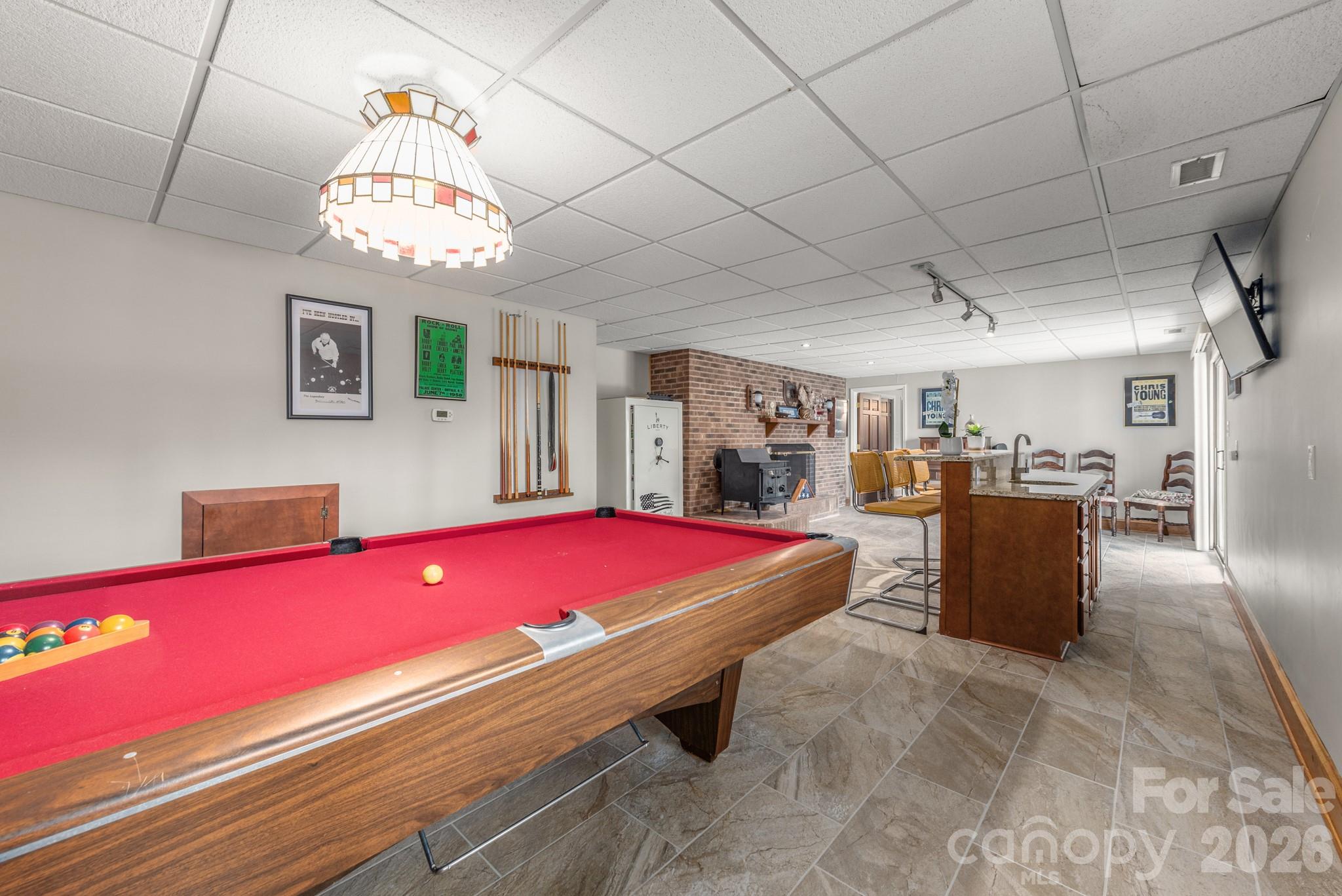 Pool table bar area - 151 Bridlewood Drive, Mooresville