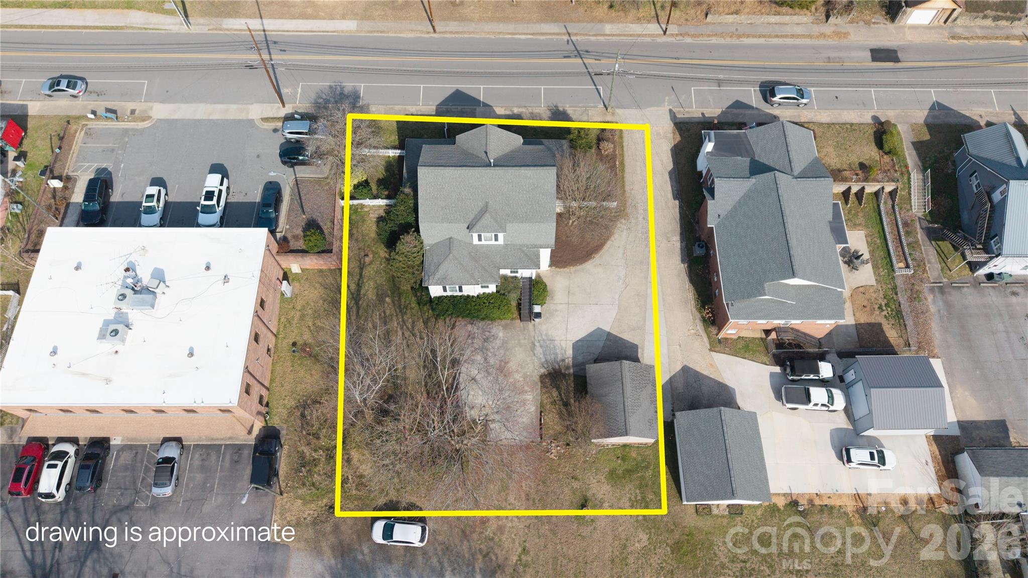 Mulberry Street aerial - 508 Mulberry Street SW, Lenoir