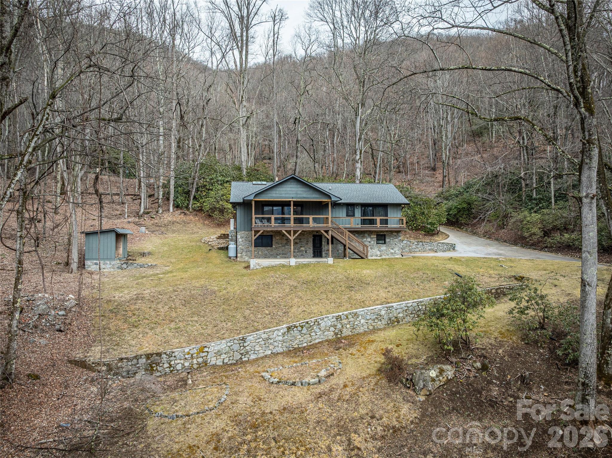 Privacy and a true mountain retreat feel. - 453 Friendly Acres Drive, Waynesville