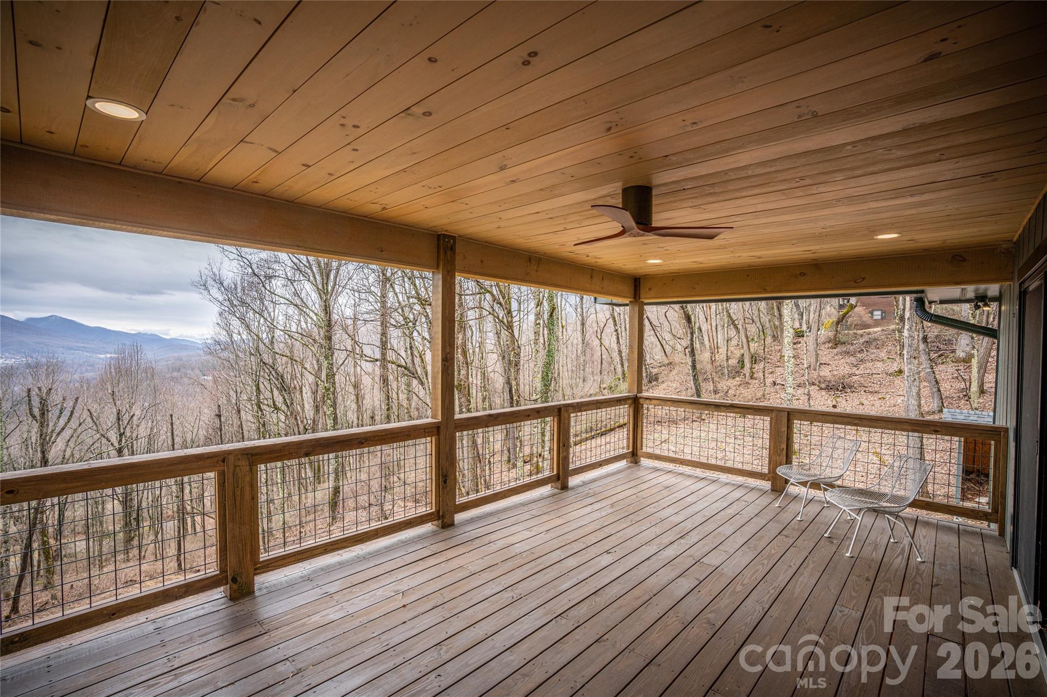 Breaktaking views on all sides of the covered deack - 453 Friendly Acres Drive, Waynesville