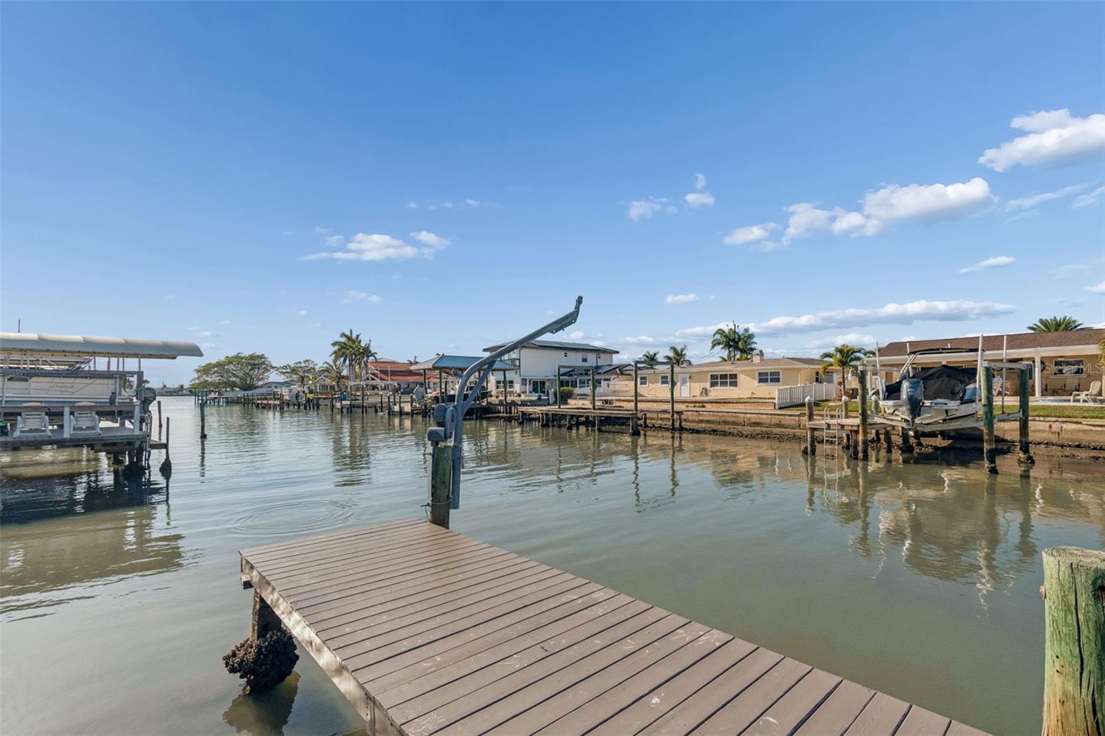 View from the end of the canal to the opening of the main intracoastal. Right (north) at the intracoastal takes you straight to Clearwater Beach! About 5-10 minutes... - 4415 CLEARWATER HARBOR DR N, LARGO