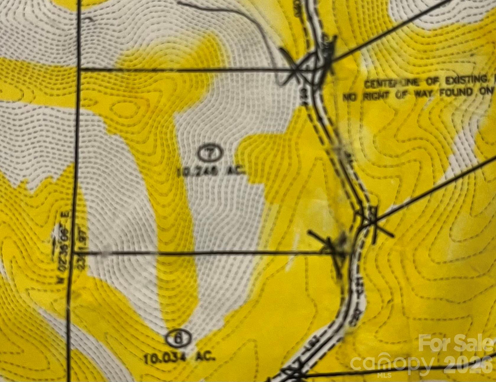 Lot 7 with flatter areas highlighted. - TBD Collettsville Road, Collettsville