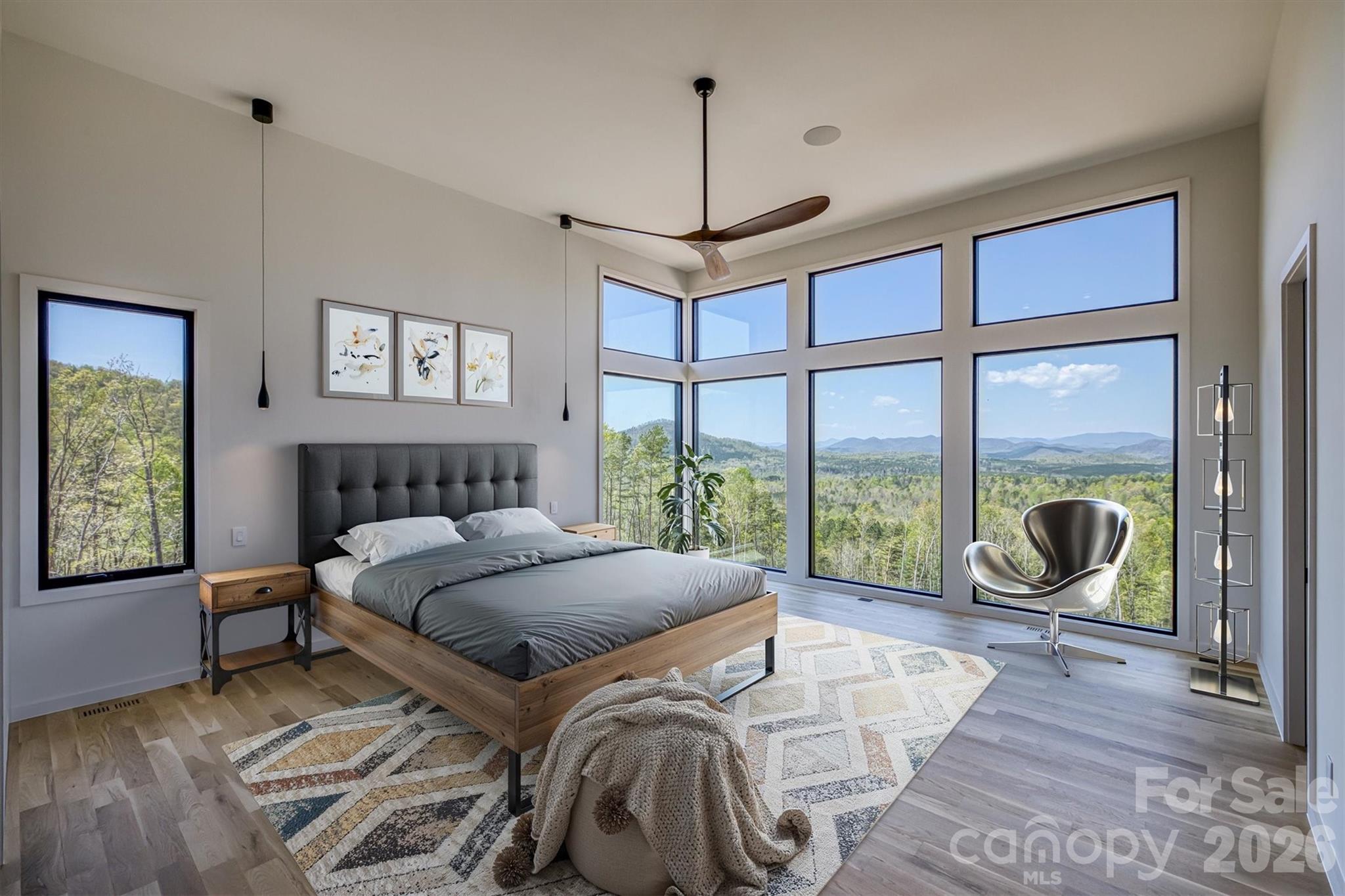 Primary bedroom with virtual staging - 463 Summit Trail, Nebo